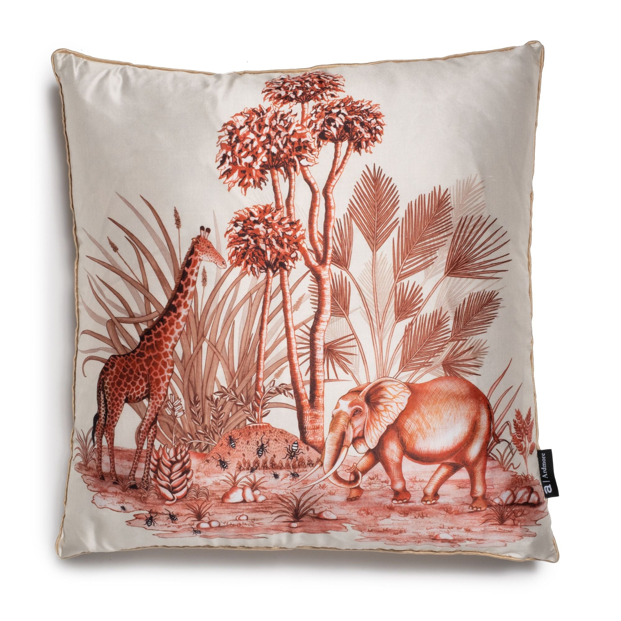 Thanda Toile Pillow - Silk - Plum