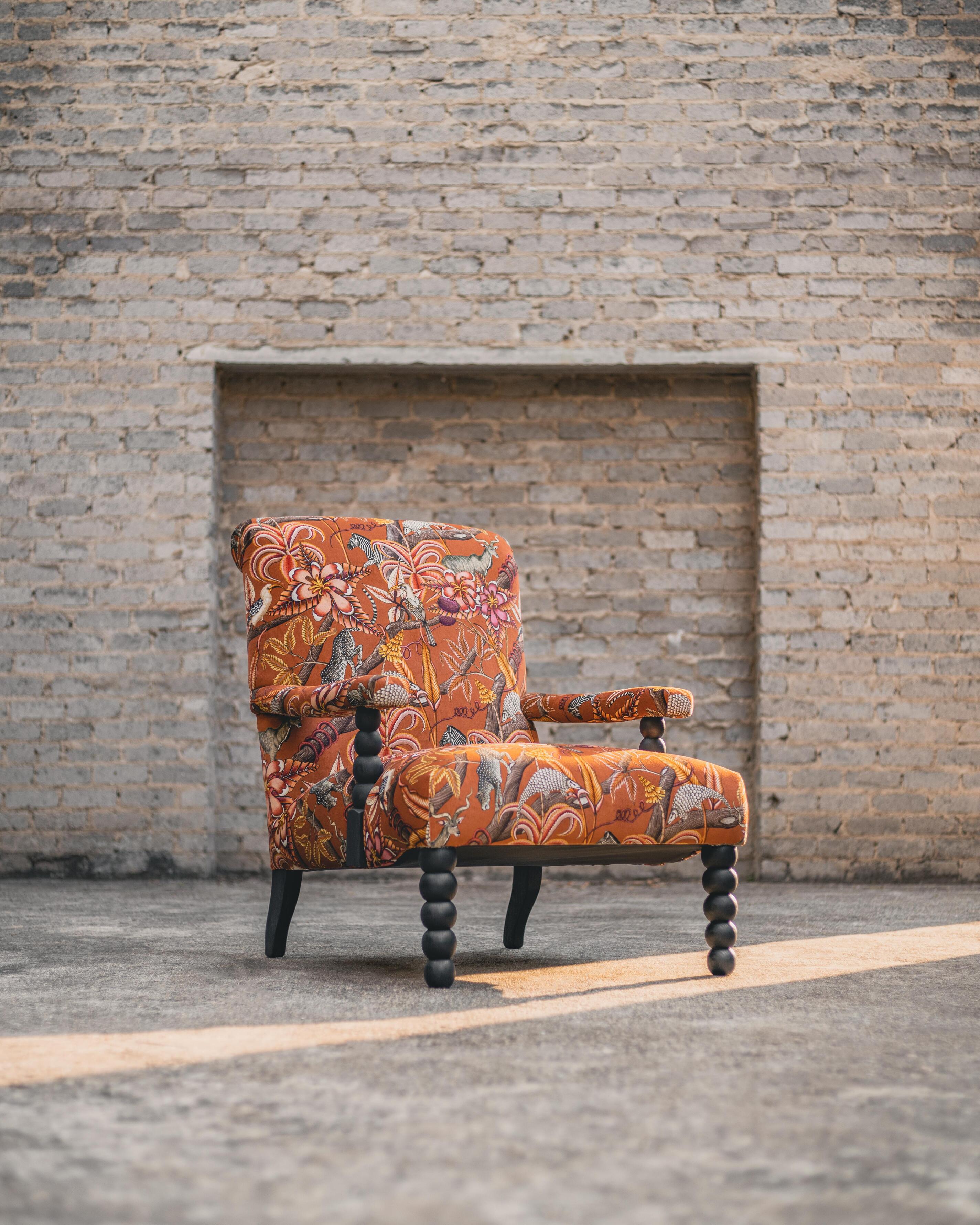 Pangolin Park Fabric - Velvet - Rust