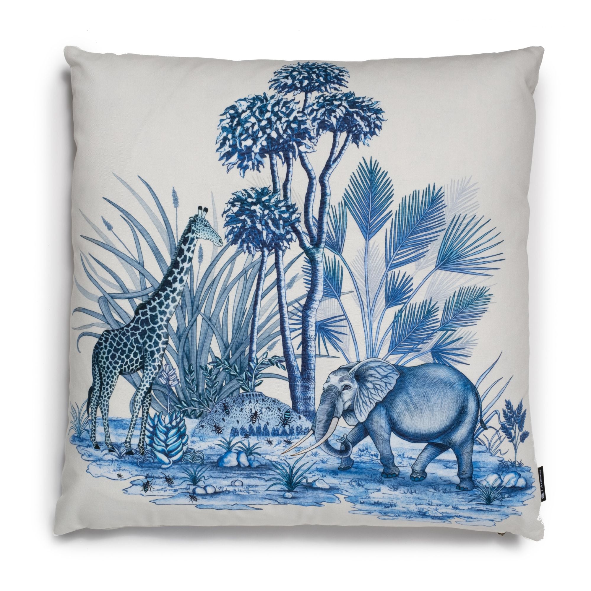 Thanda Toile Pillow - Cotton - Tanzanite
