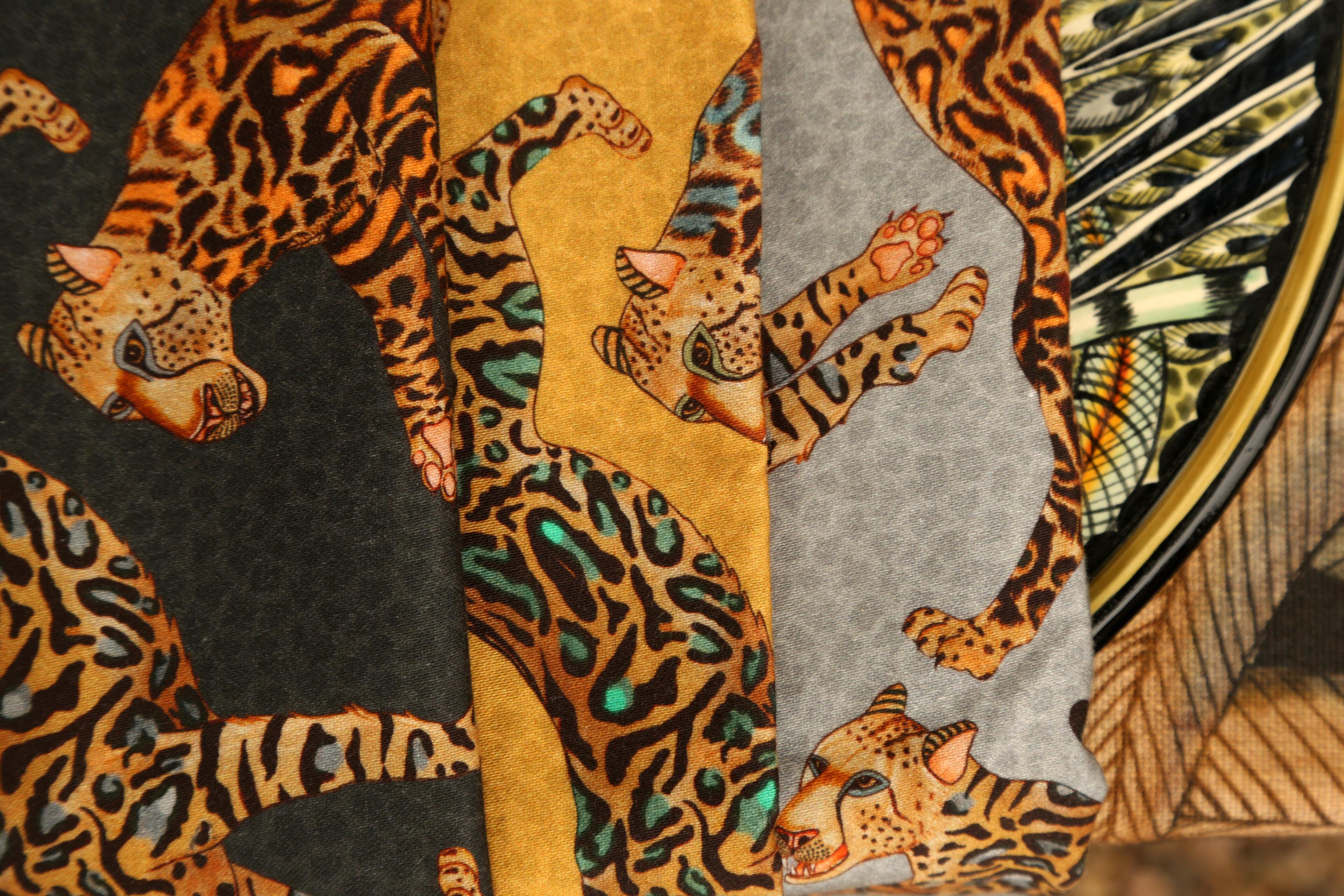 Cheetah Kings Napkins (Pair) - Night