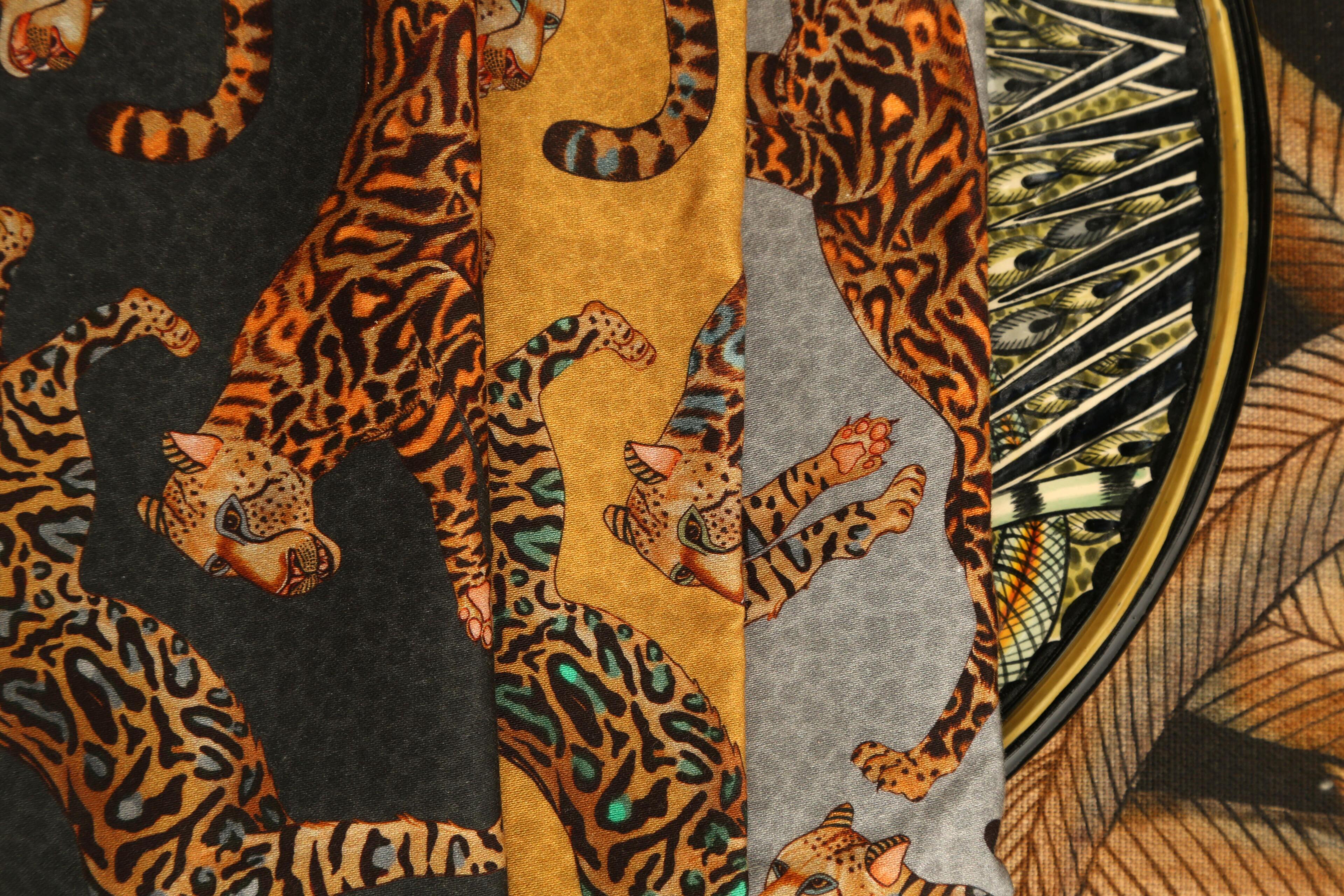 Cheetah Kings Napkins (Pair) - Night