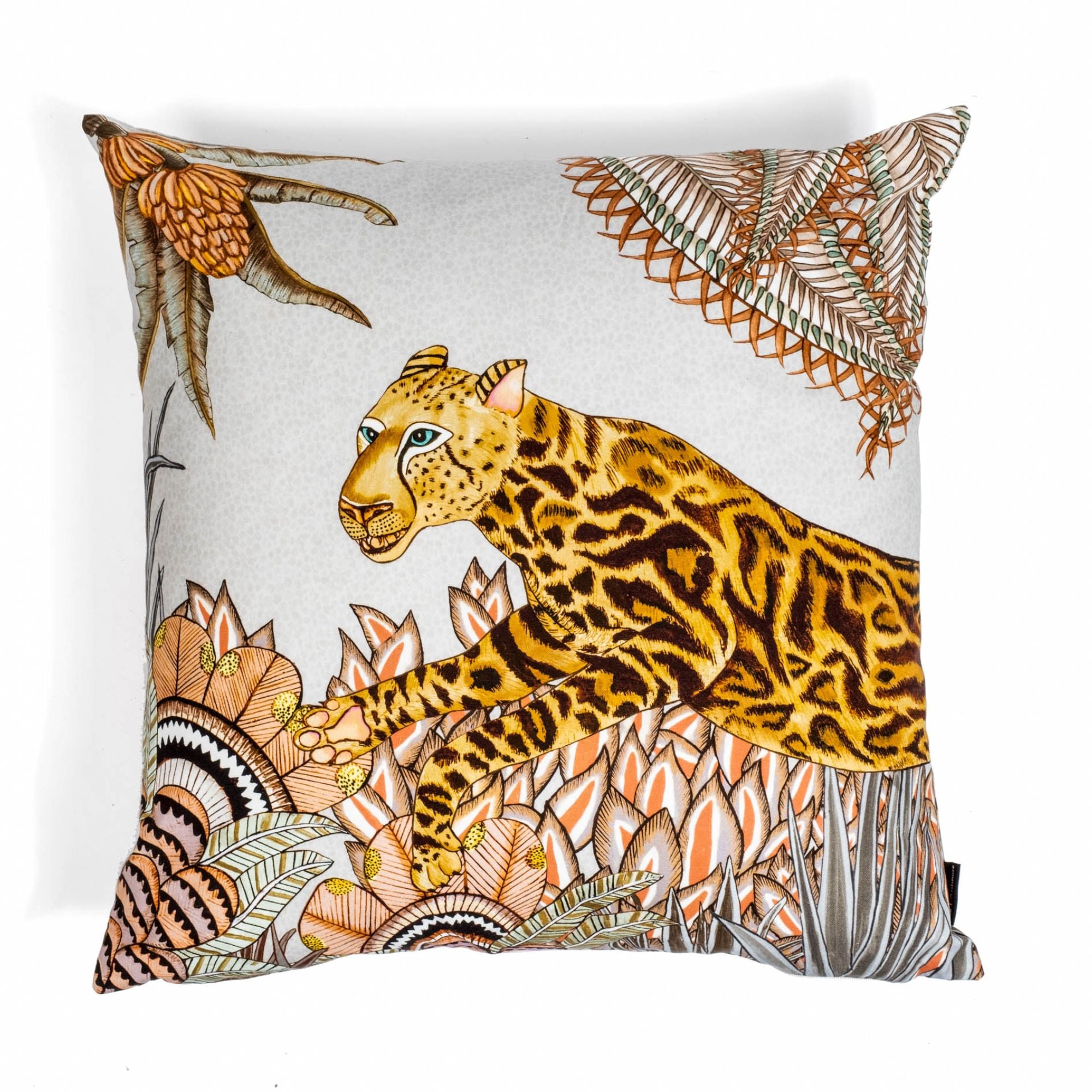 Cheetah Kings Forest Pillow - Cotton - Magnolia