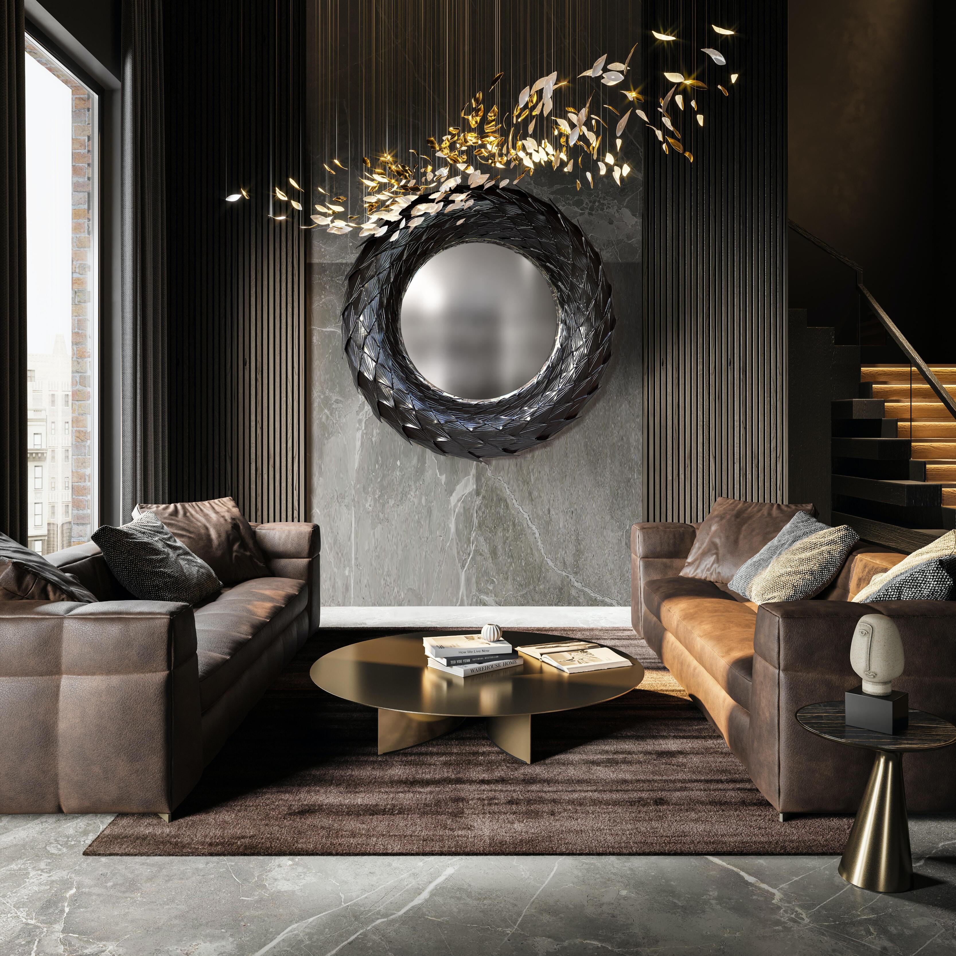 Mamba Mirror - Black Leather