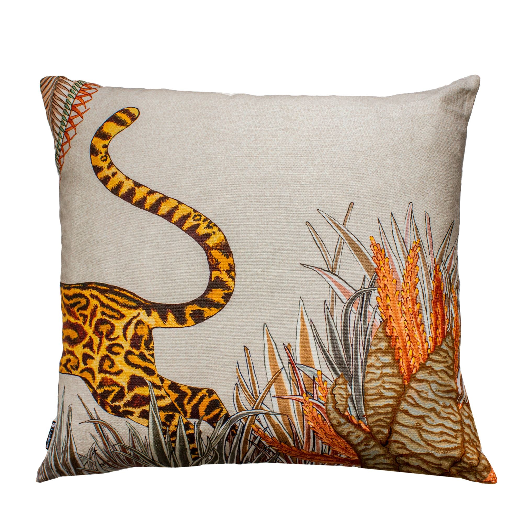 Cheetah Kings Forest Pillow - Cotton - Magnolia