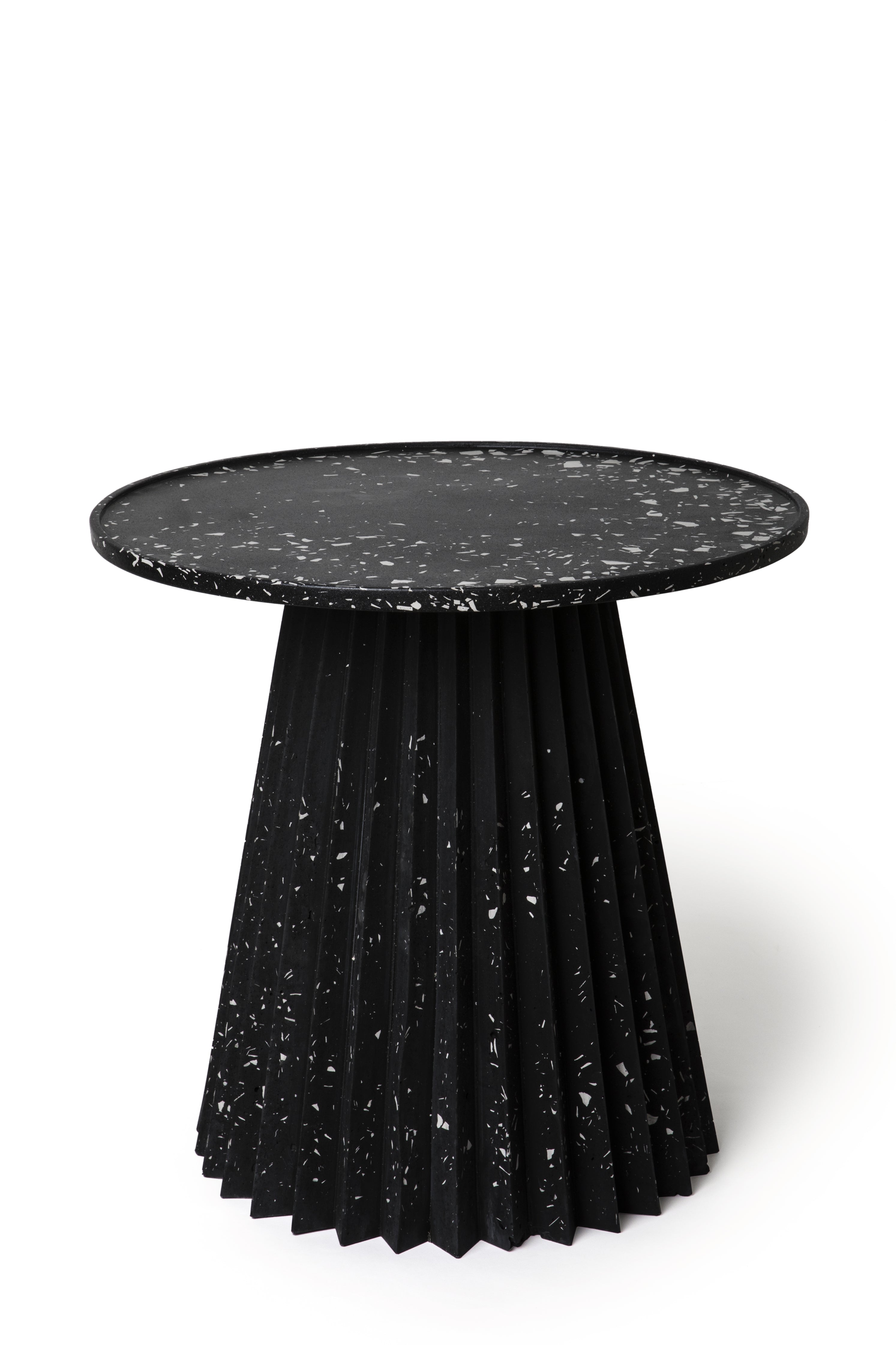 Flute Side Table - Large - Black/White
