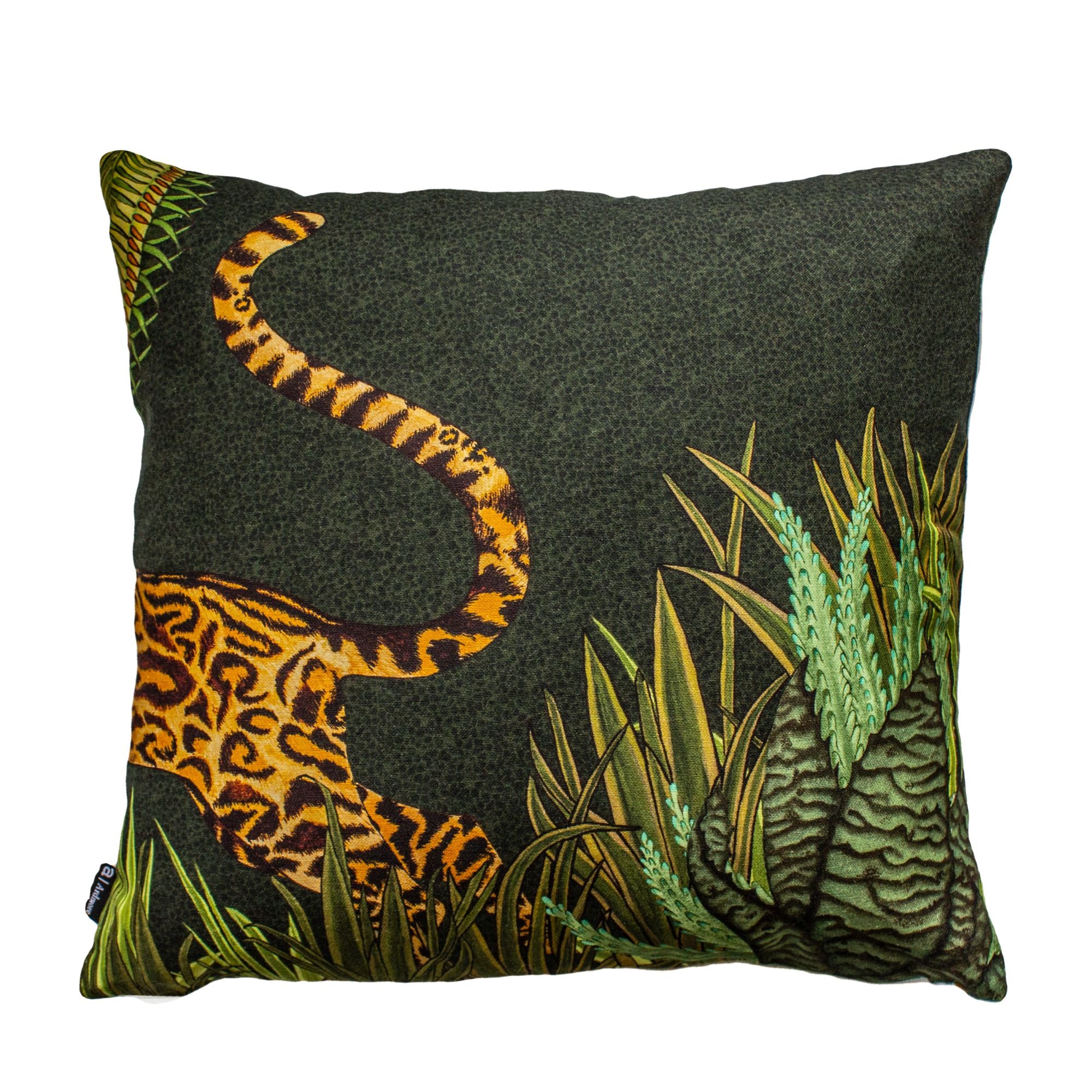 Cheetah Kings Forest Pillow - Cotton - Delta