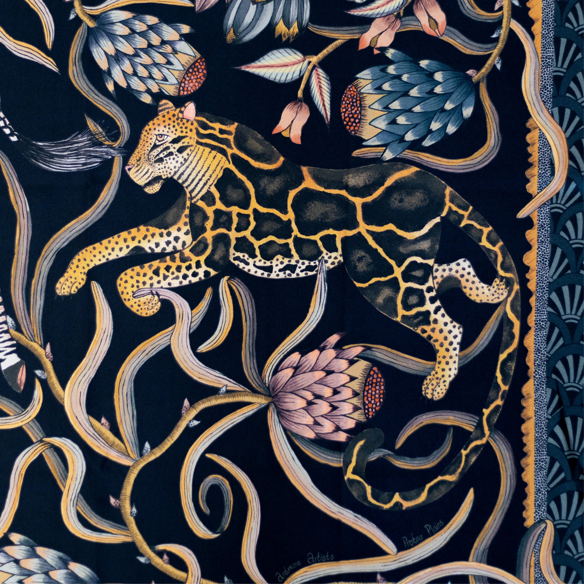 Protea Plains Silk Scarf - Dusk