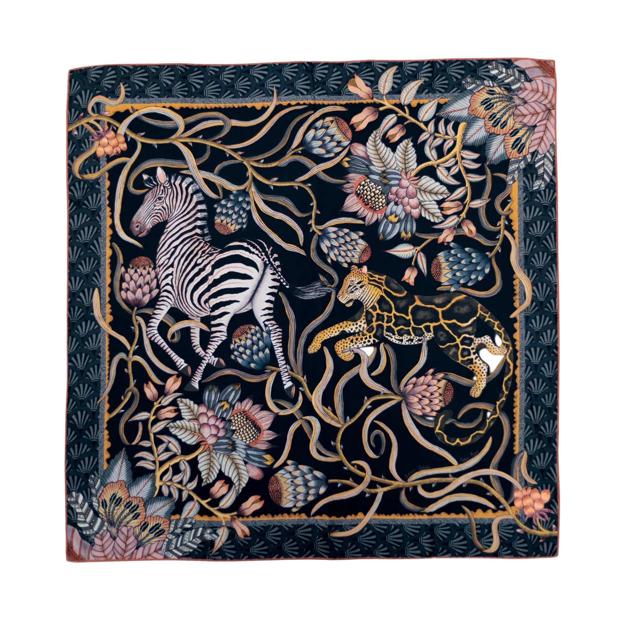 Protea Plains Silk Scarf - Dusk