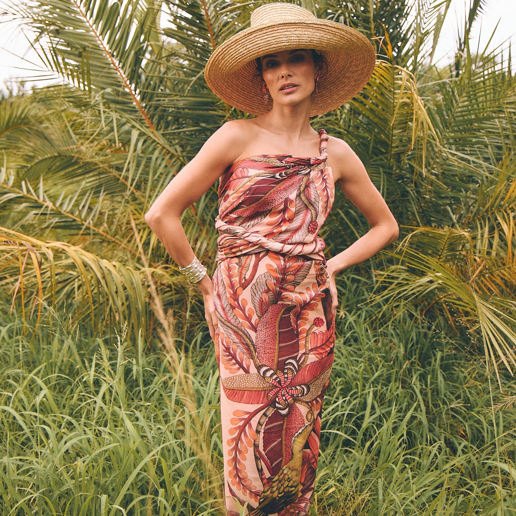 Phinda Pride Silk Scarf - Flamingo