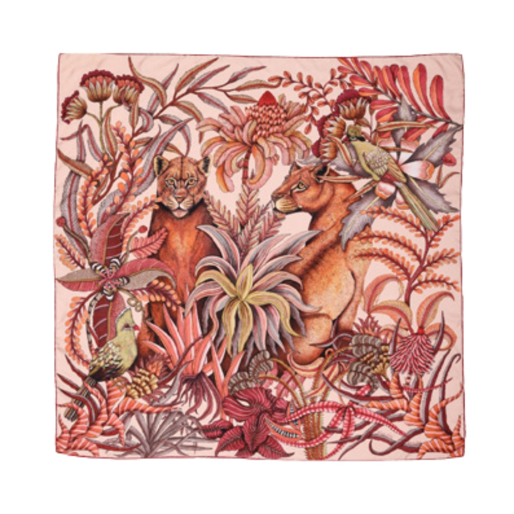 Phinda Pride Silk Scarf - Flamingo