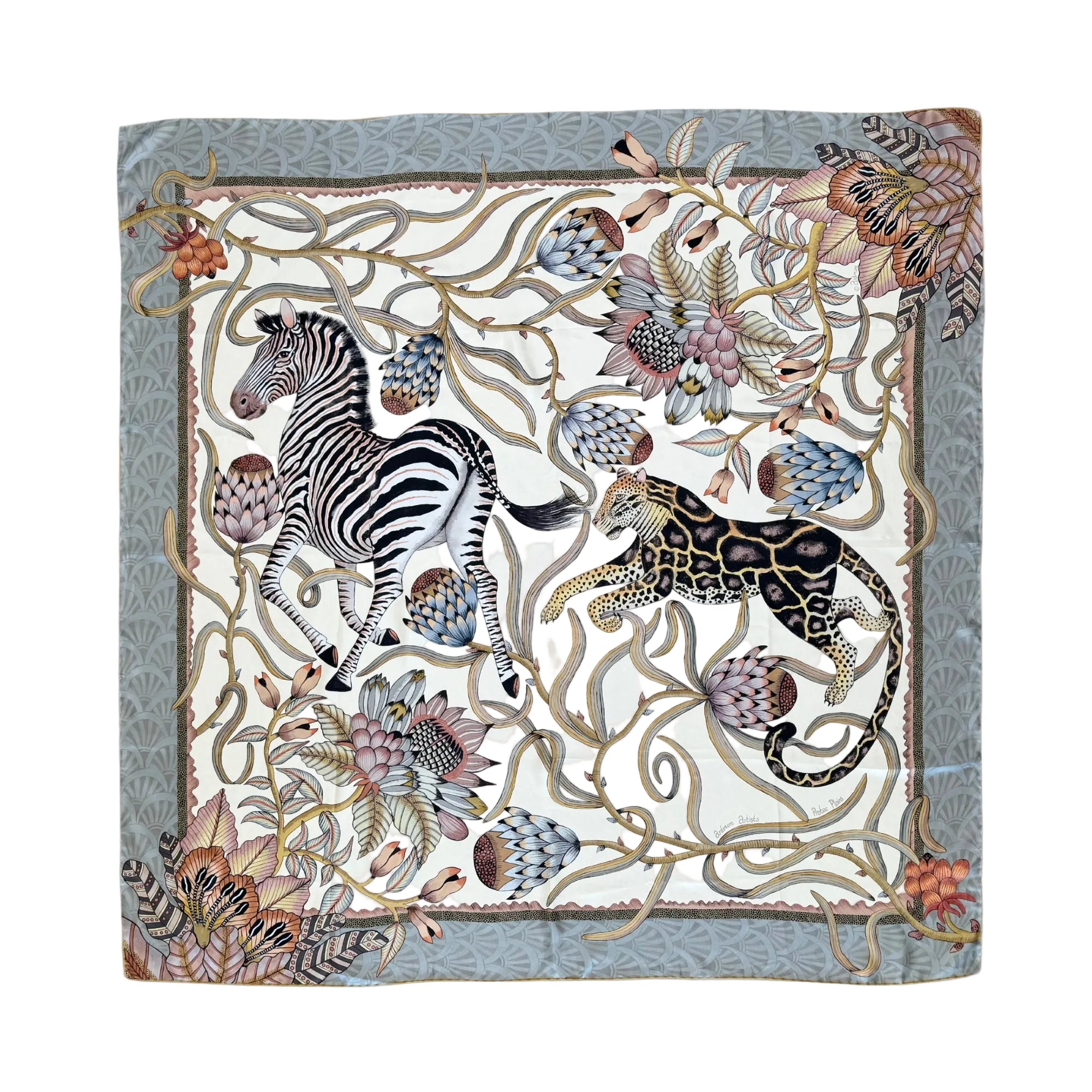 Protea Plains Silk Scarf - Pearl