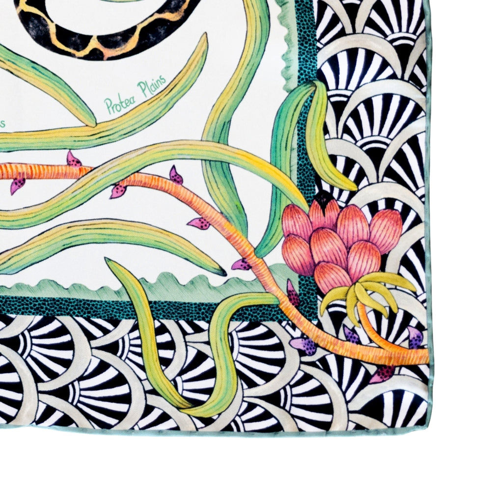 Protea Plains Silk Scarf - Stone