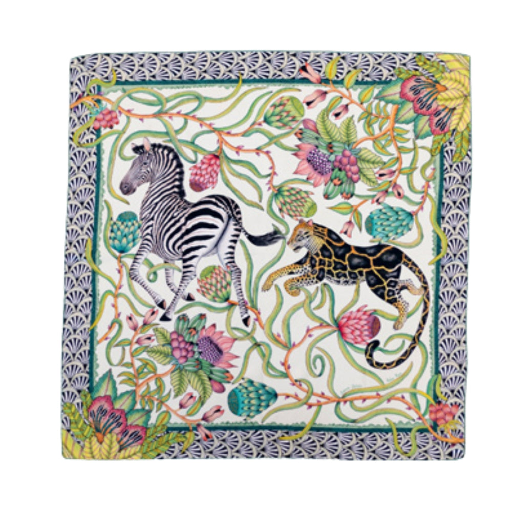 Protea Plains Silk Scarf - Stone