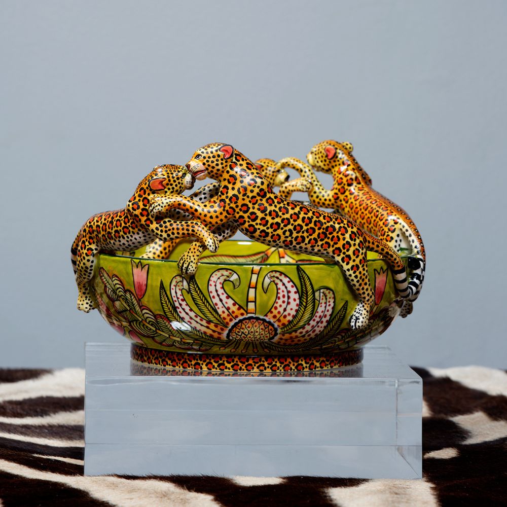 Ardmore Ceramic Art - Leopard Bowl