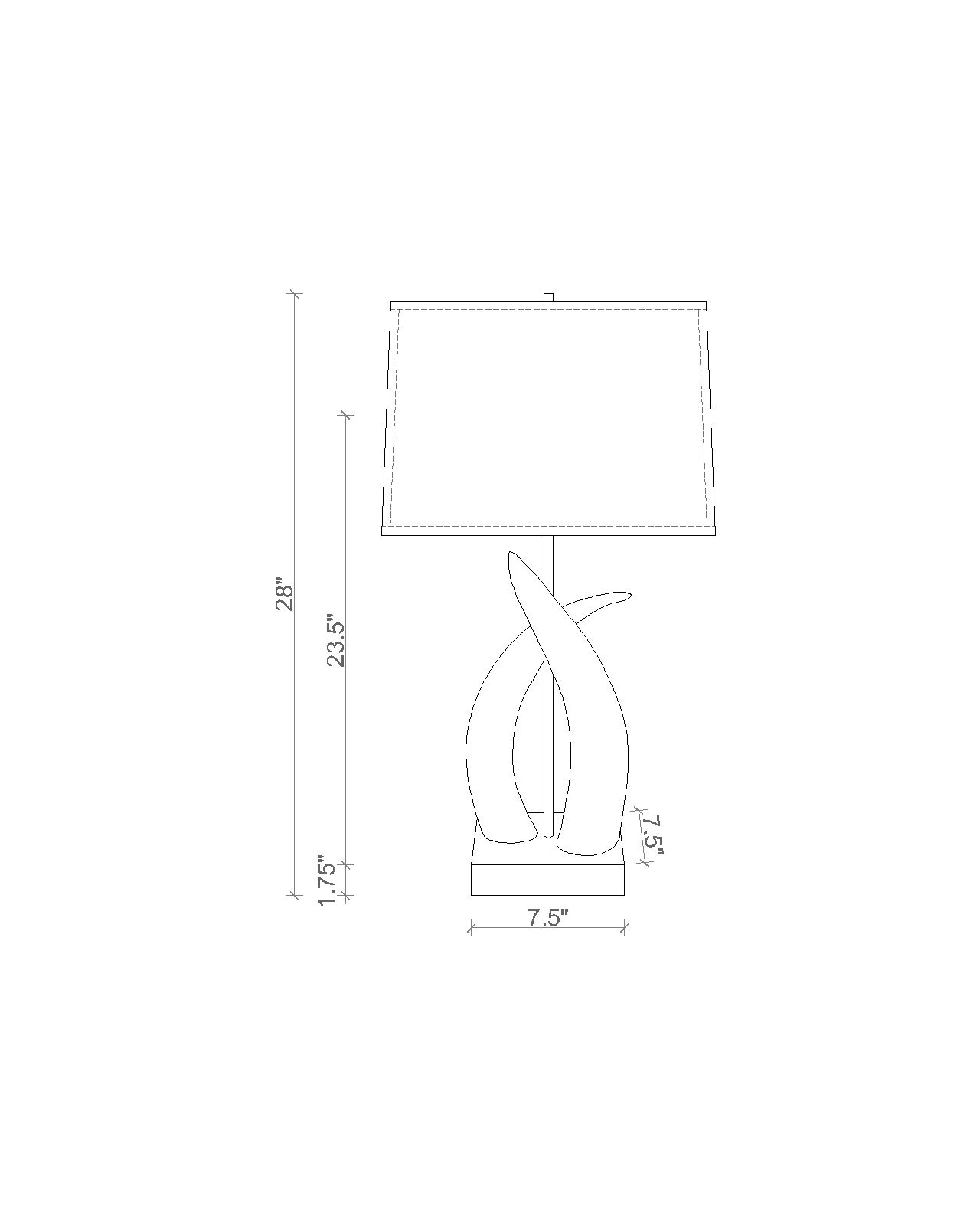 Cow Horn Duo Lamp
