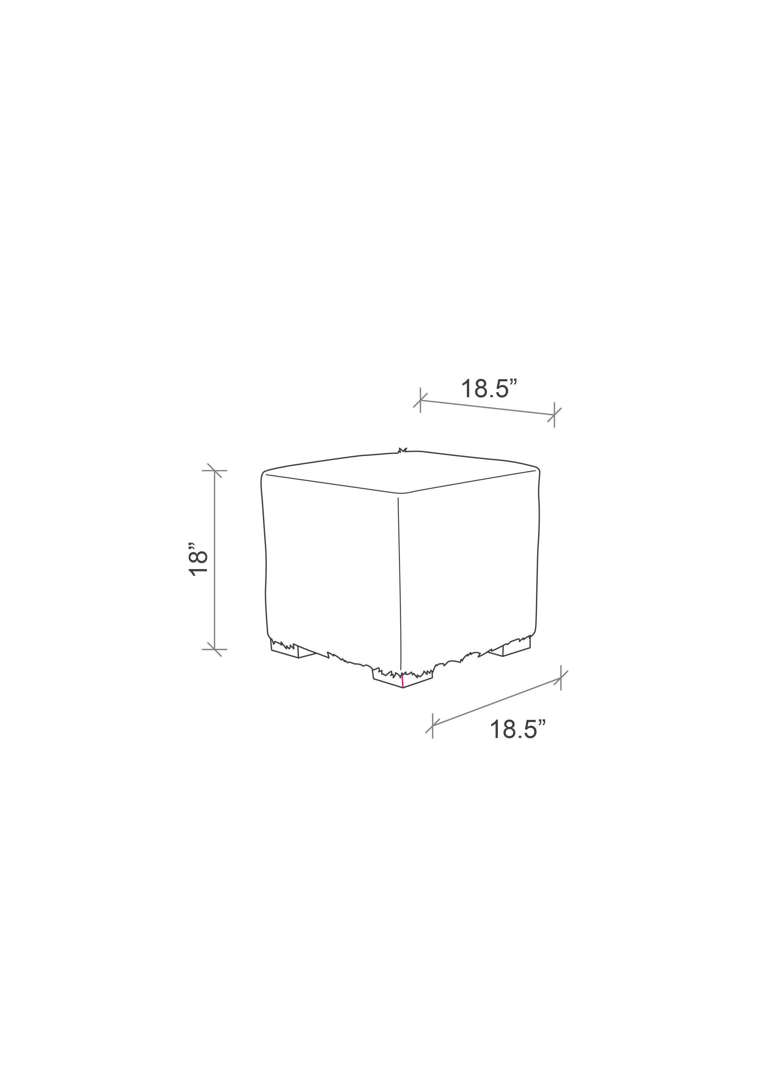 Springbok Hide Cube Ottoman