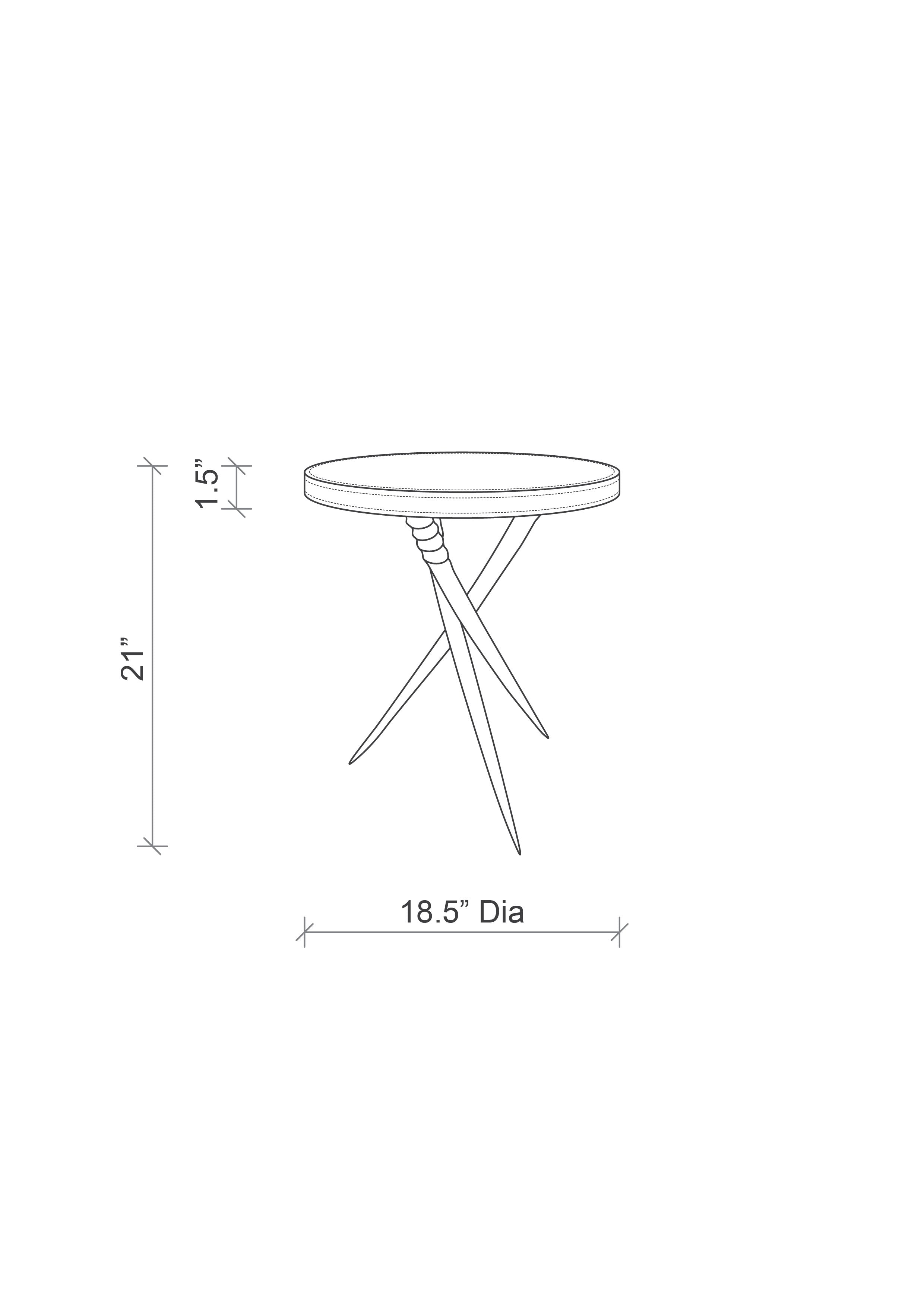 Gemsbok Horn Table