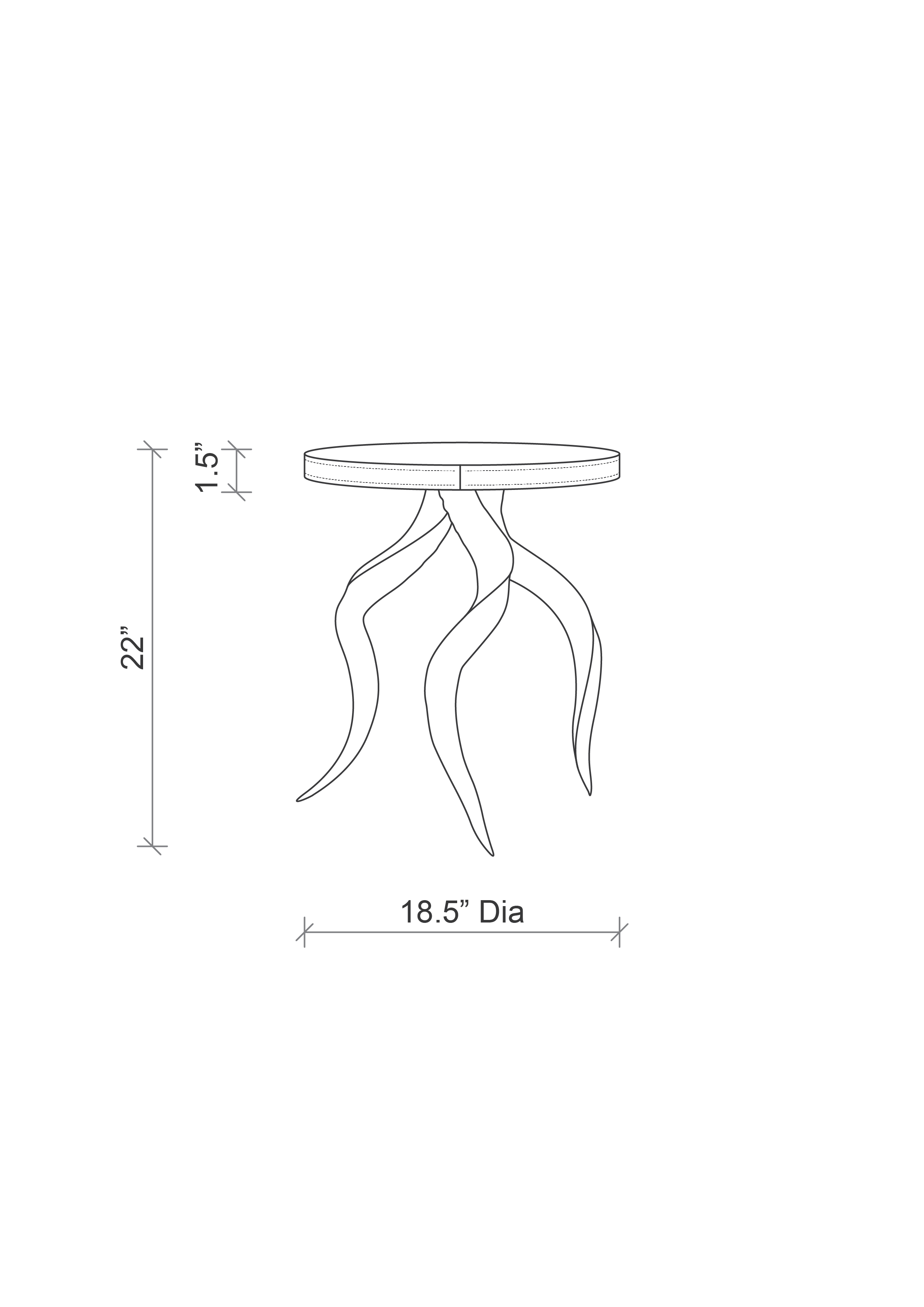 Polished Kudu Horn Table