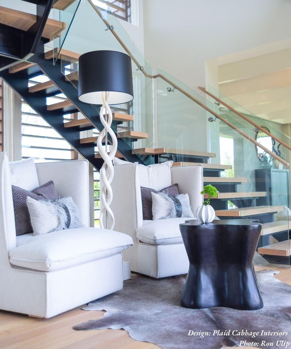 Kudu Inner Horn Double Twist Floor Lamp