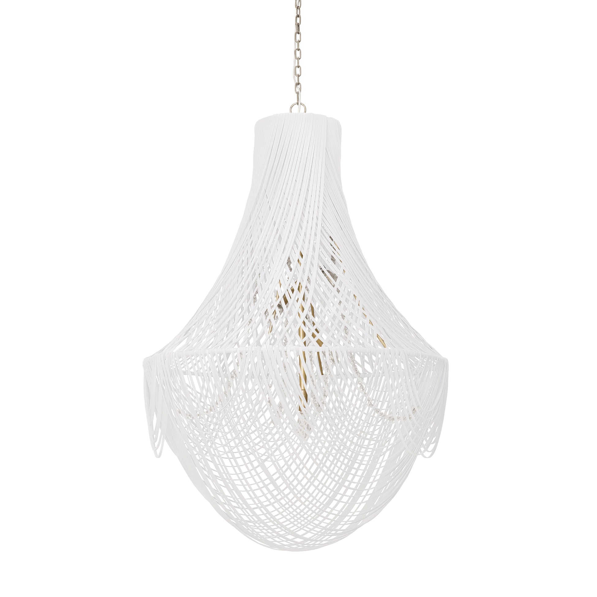 Large Empire Leather Chandelier