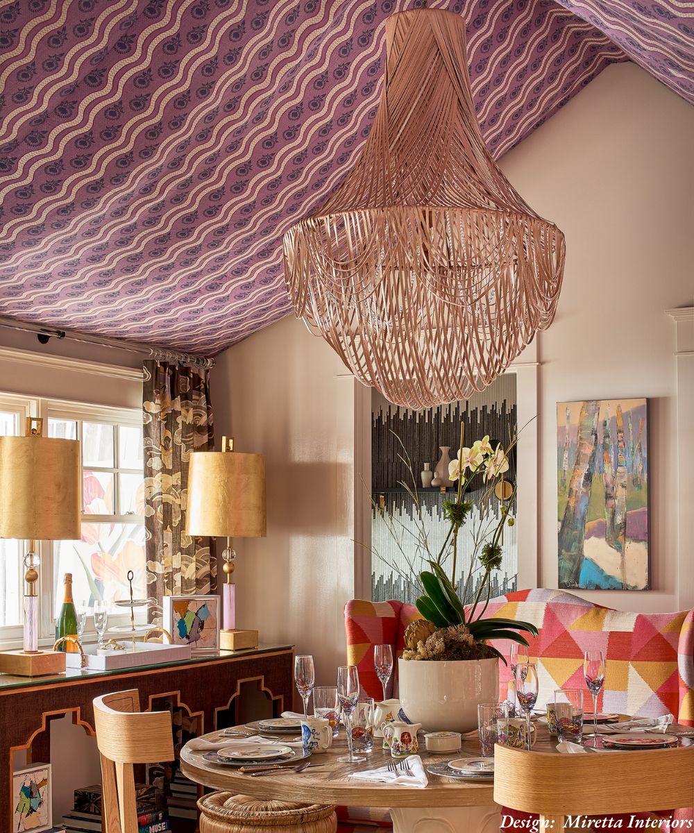 Large Empire Leather Chandelier