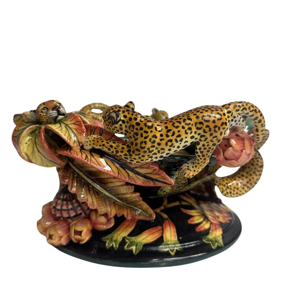 Ardmore Ceramic Art - Leopard & Butterfly Bowl