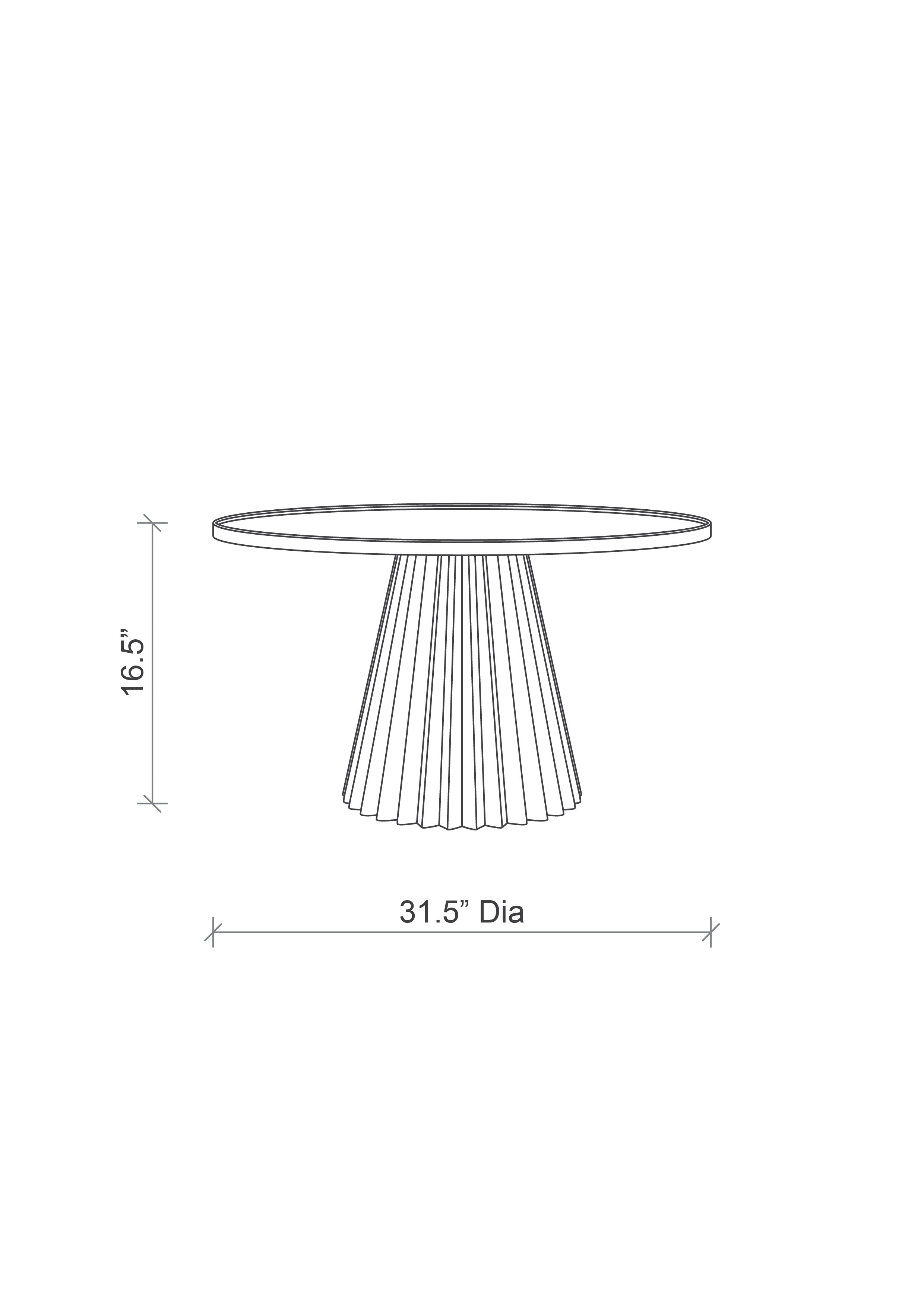 Flute Coffee Table - White/Grey