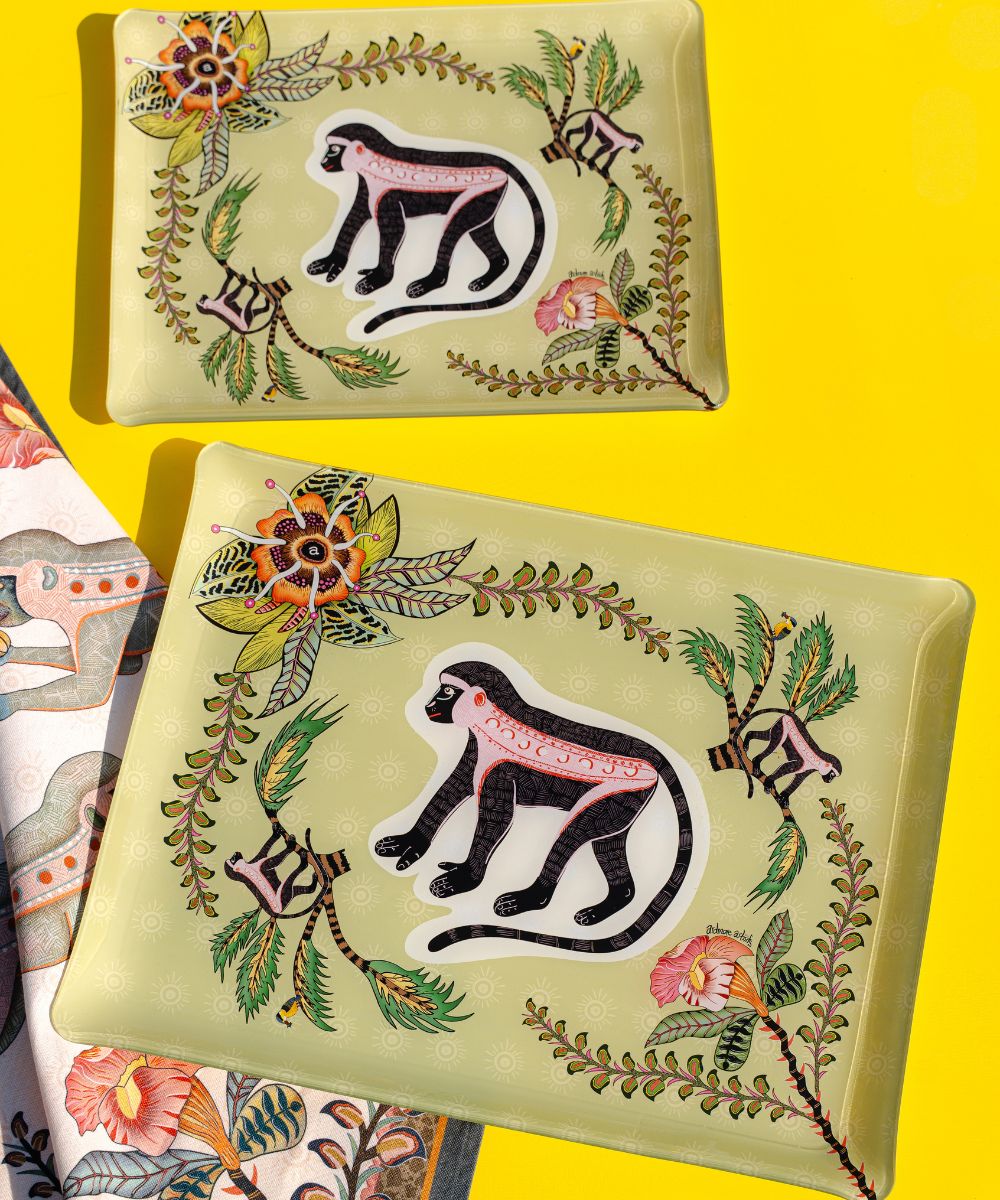 Meandering Monkey Acrylic Tray - Delta