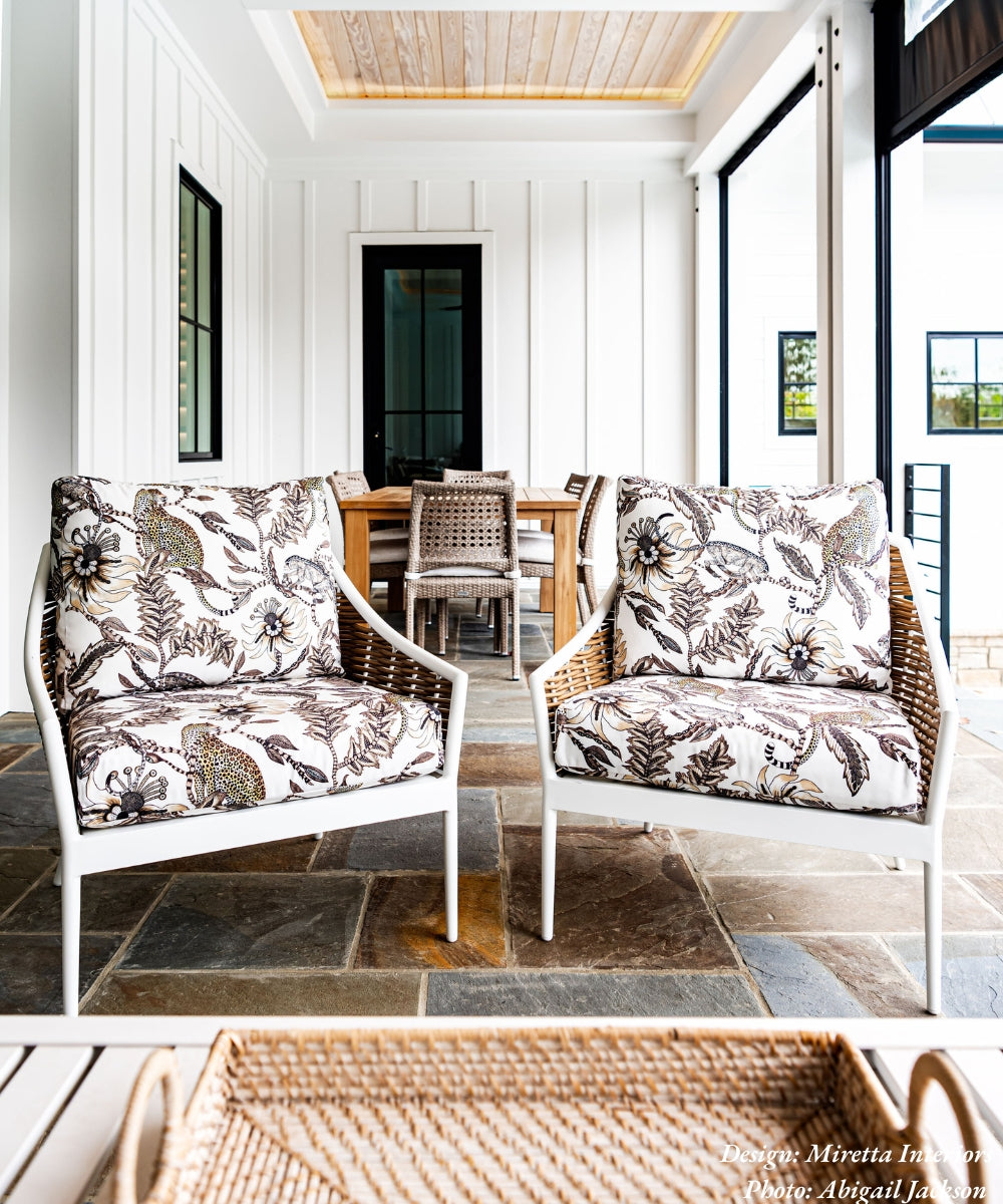 Monkey Bean Outdoor Fabric - Stone
