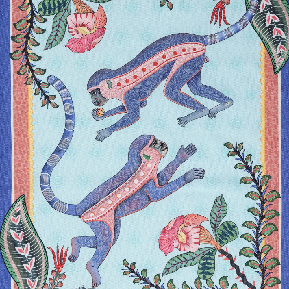 Monkey Tales Tea Towel - Oasis