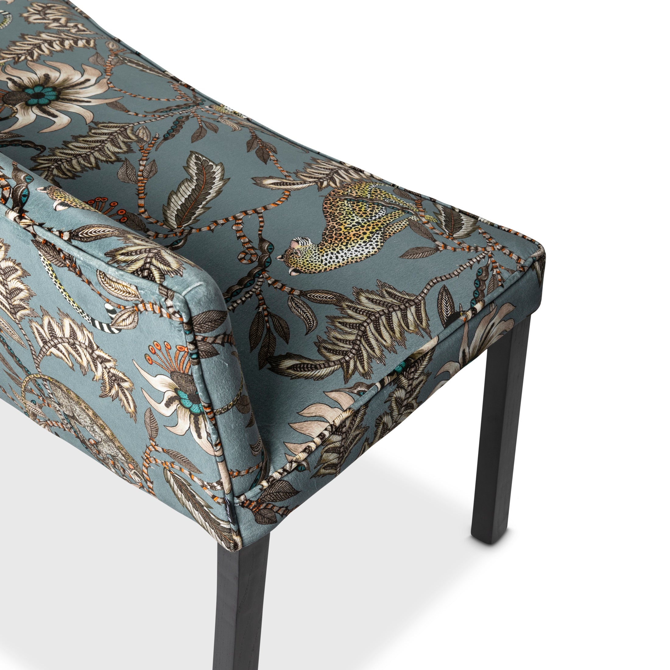 Monkey Bean Bench Velvet Ash