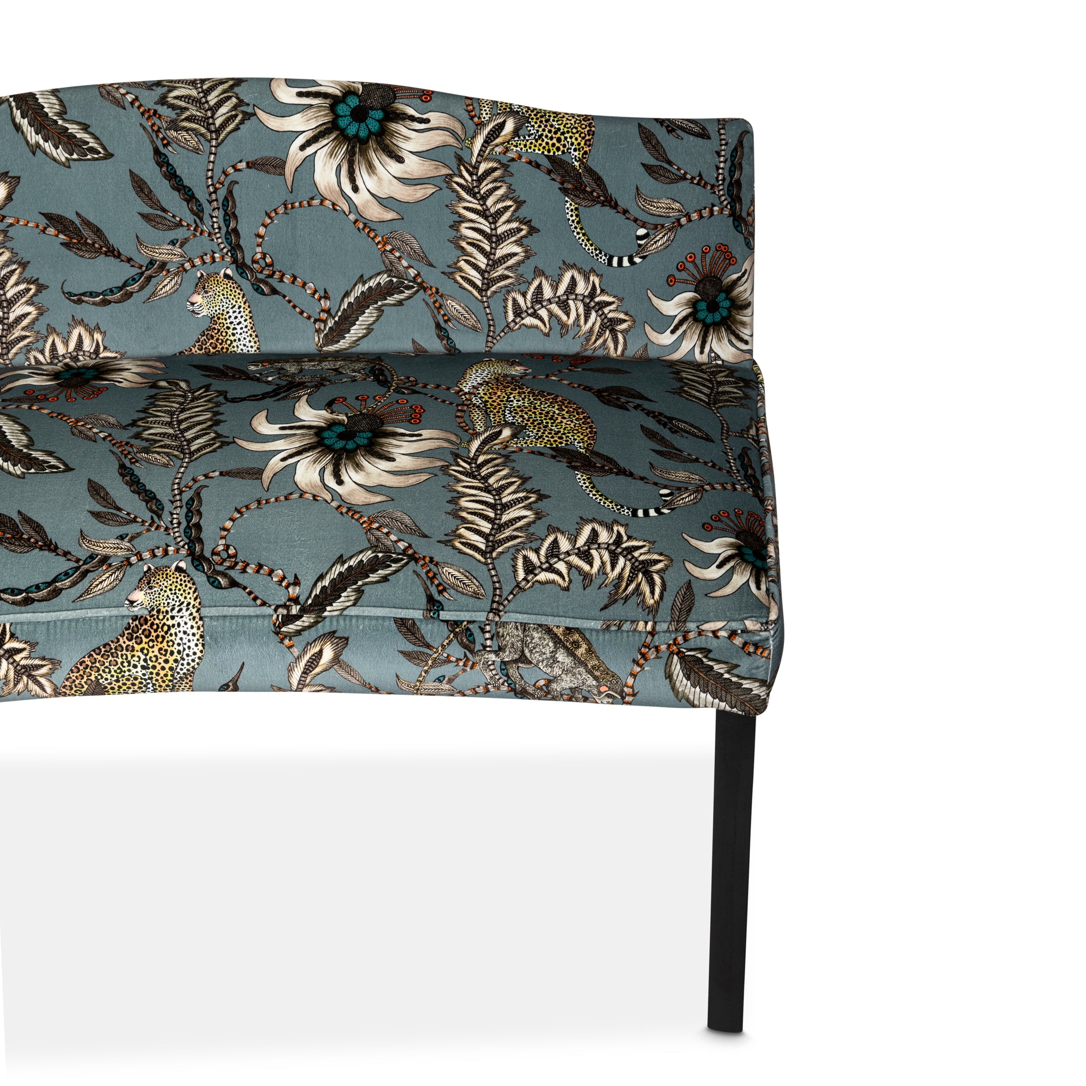 Monkey Bean Bench Velvet Ash