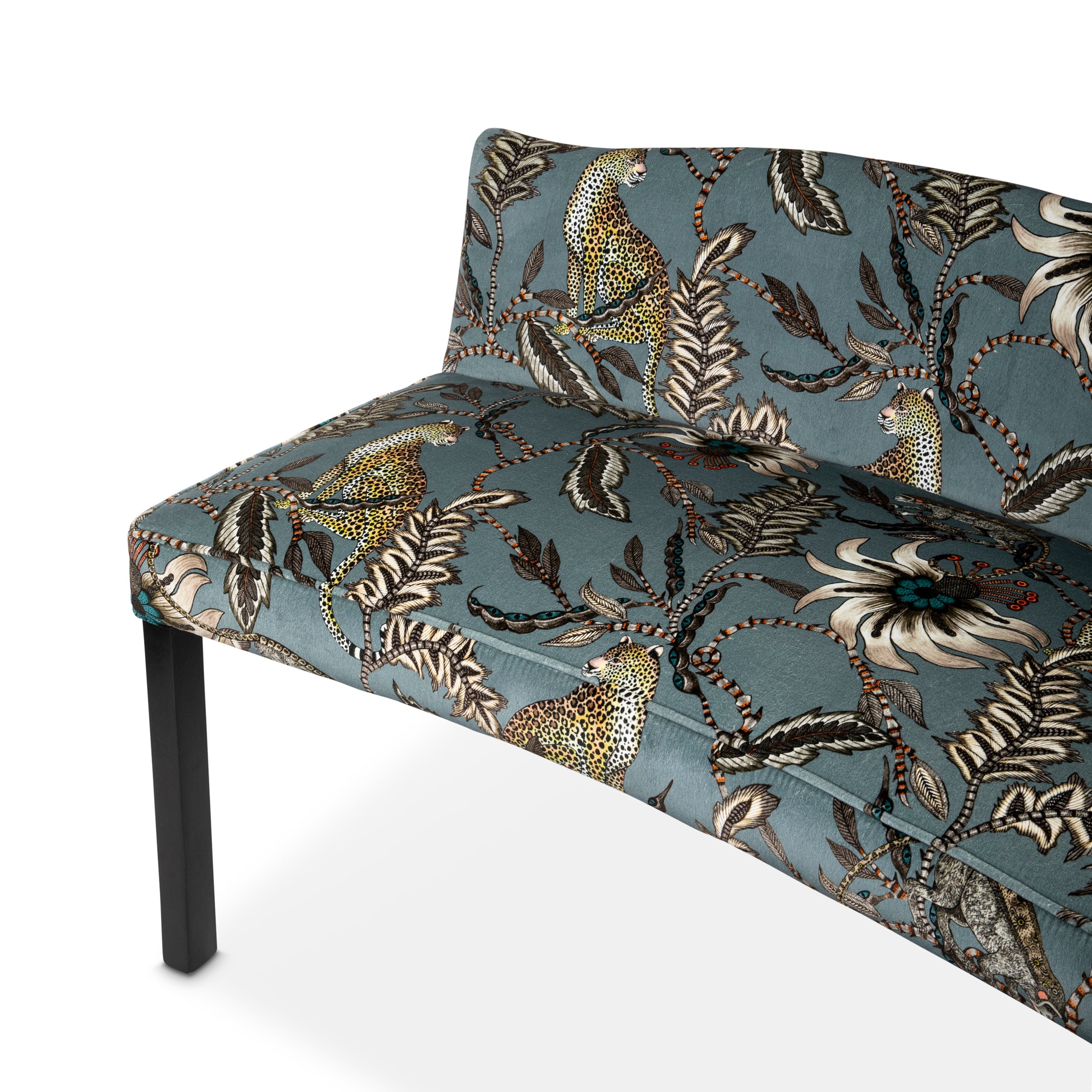 Monkey Bean Bench Velvet Ash
