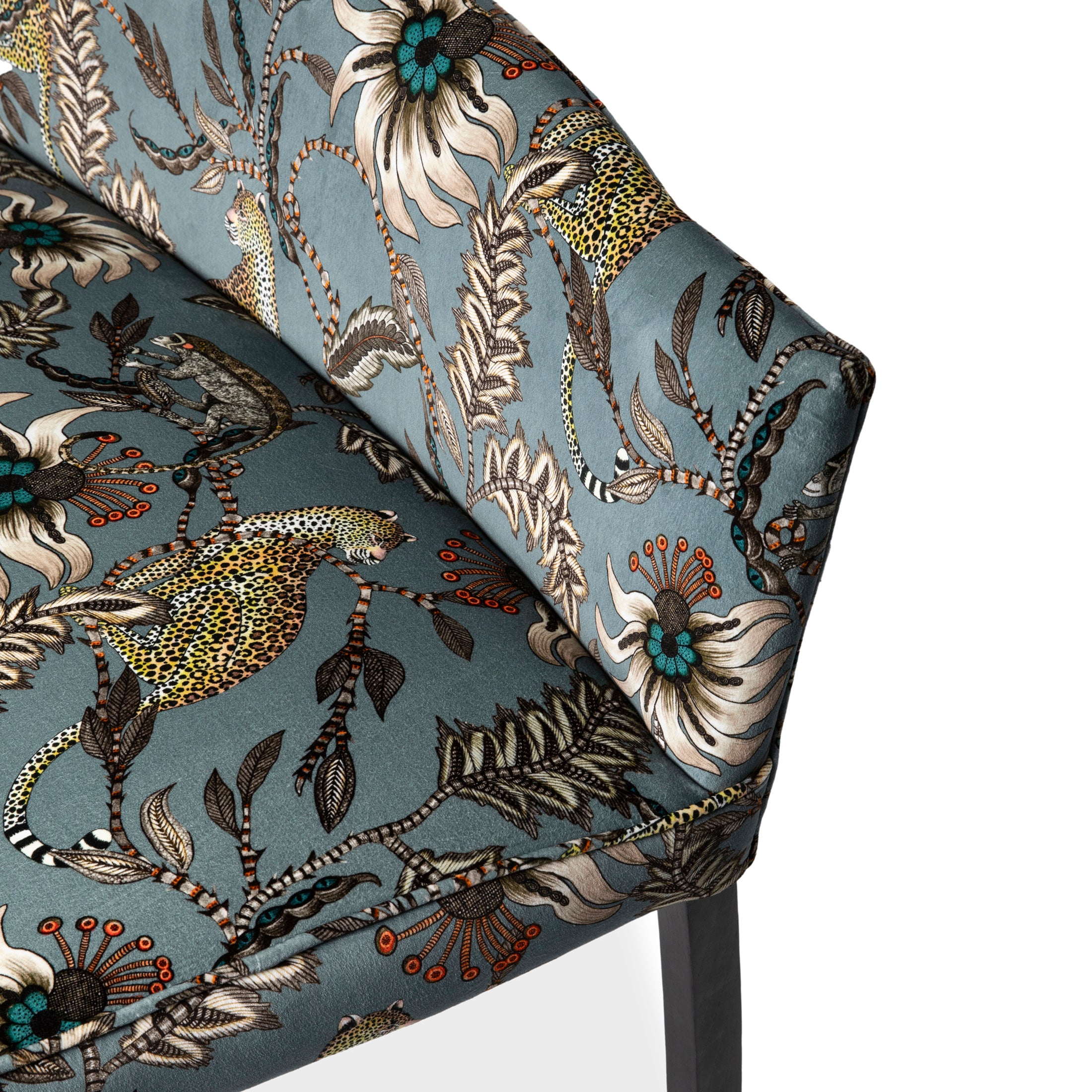 Monkey Bean Bench Velvet Ash
