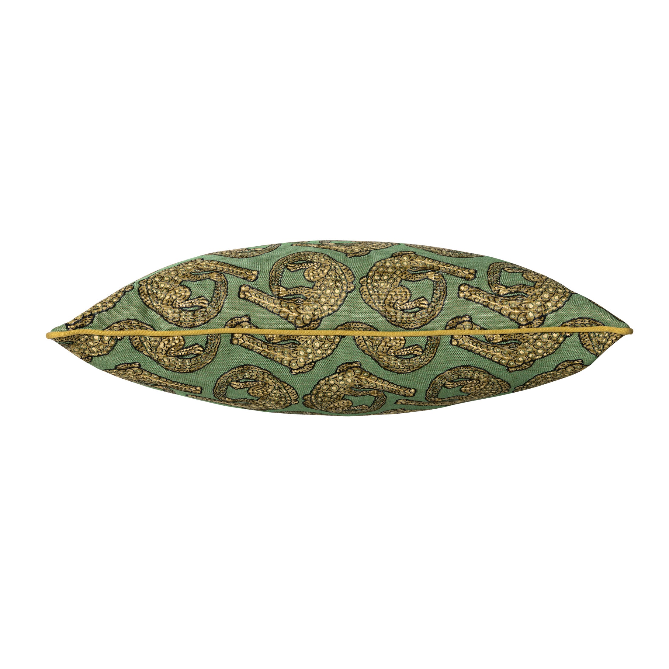 Croco Jacquard Rectangle Pillow - Delta