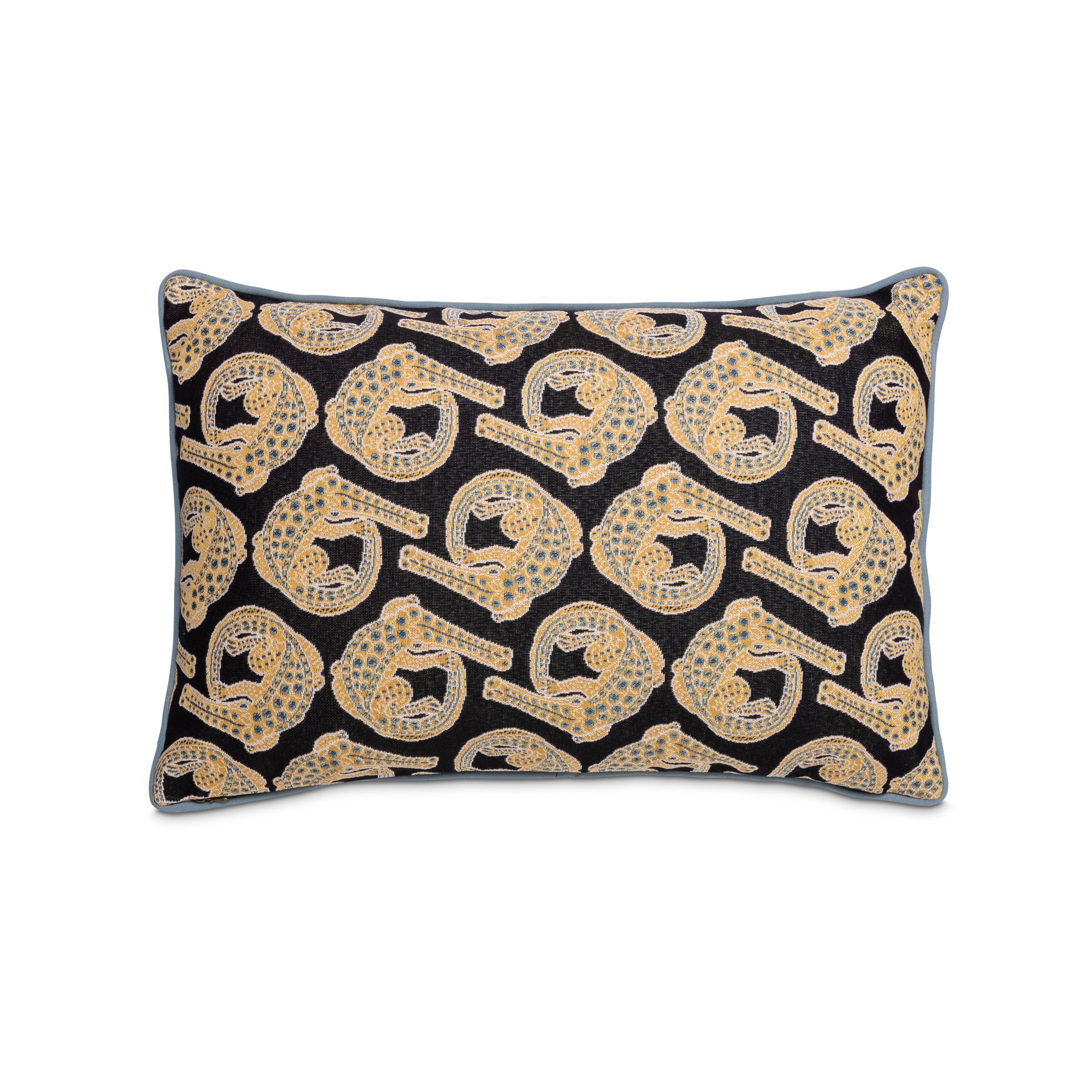 Croco Jacquard Rectangle Pillow - Limelight