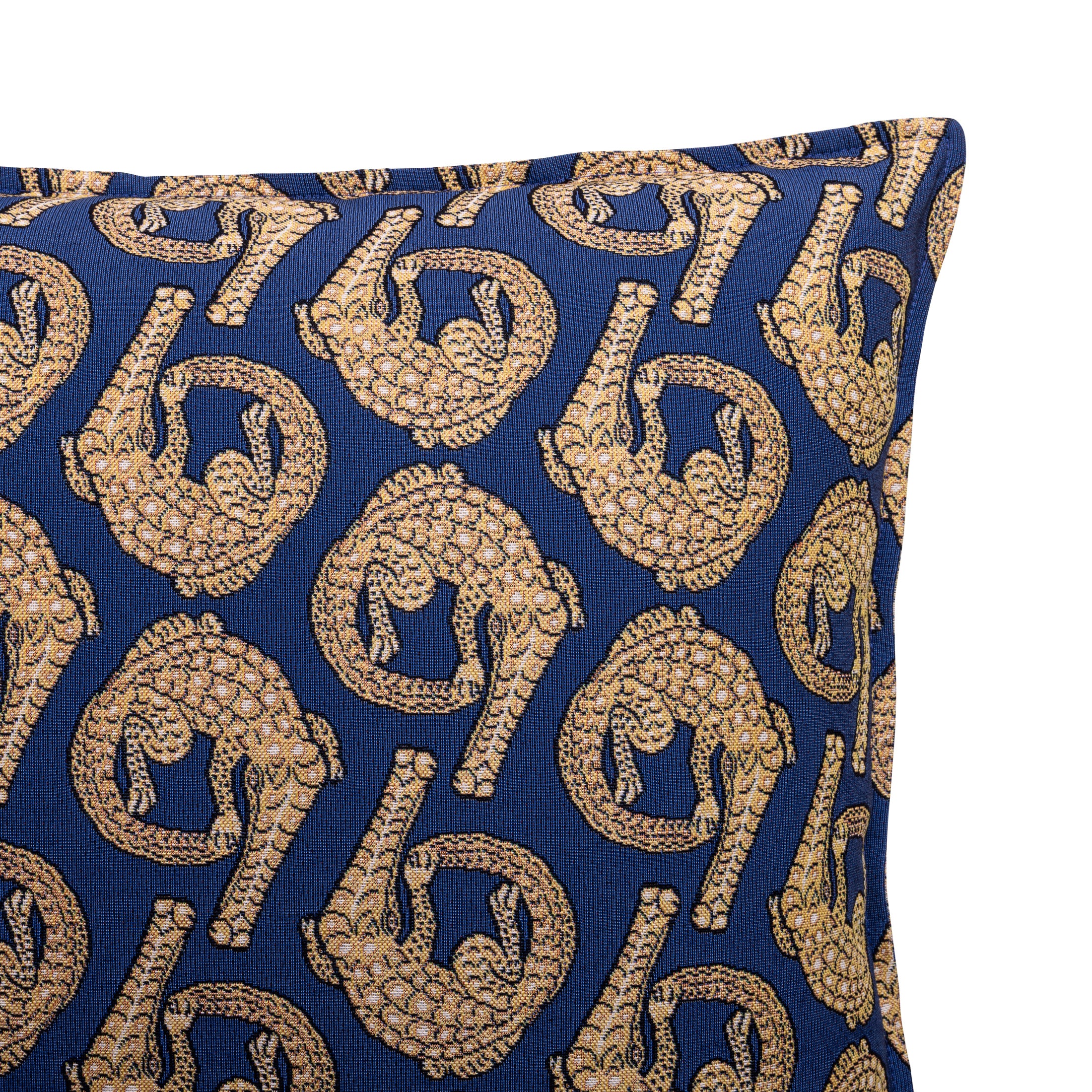 Croco Jacquard Pillow - Royal