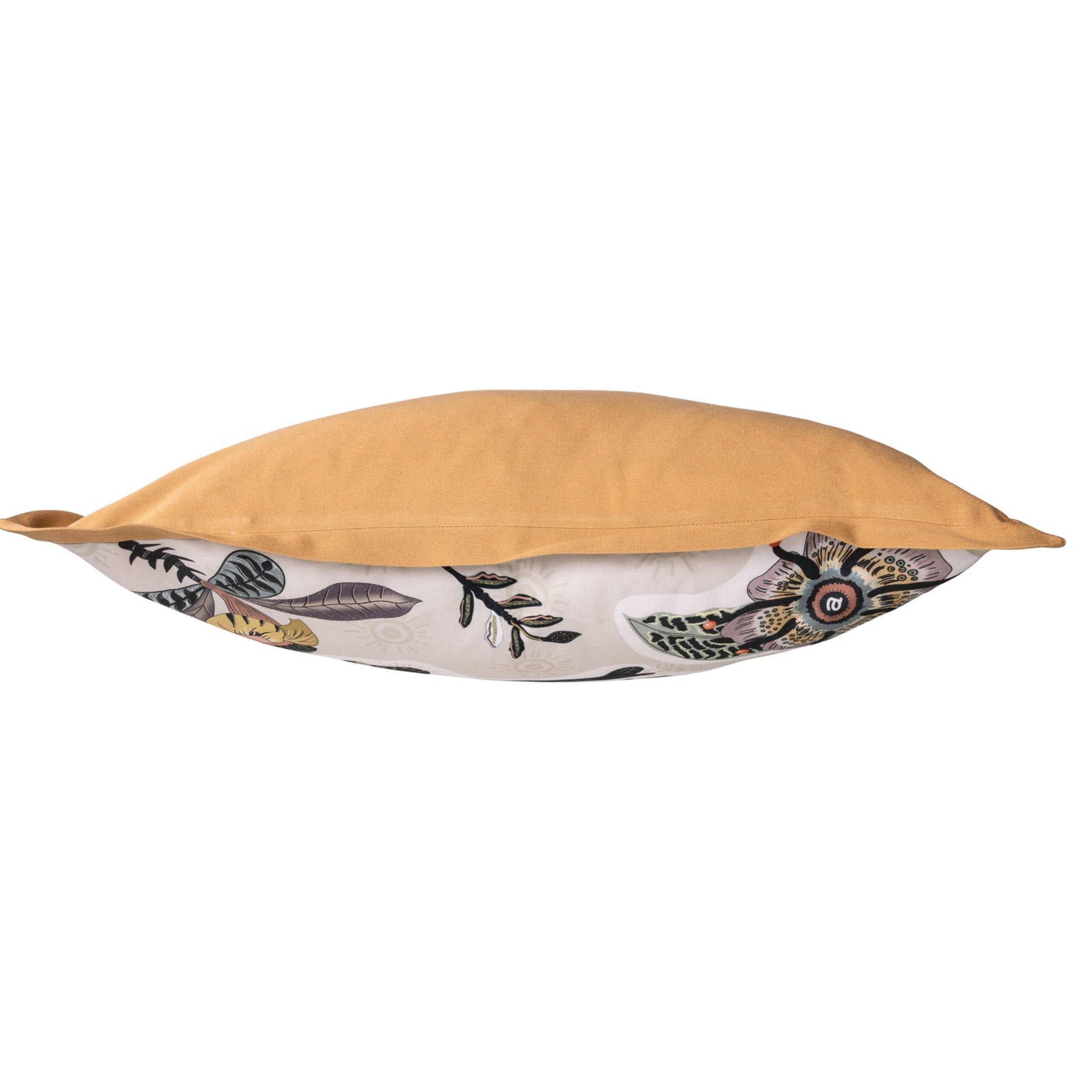 Meandering Monkey Cotton Pillow - Stone