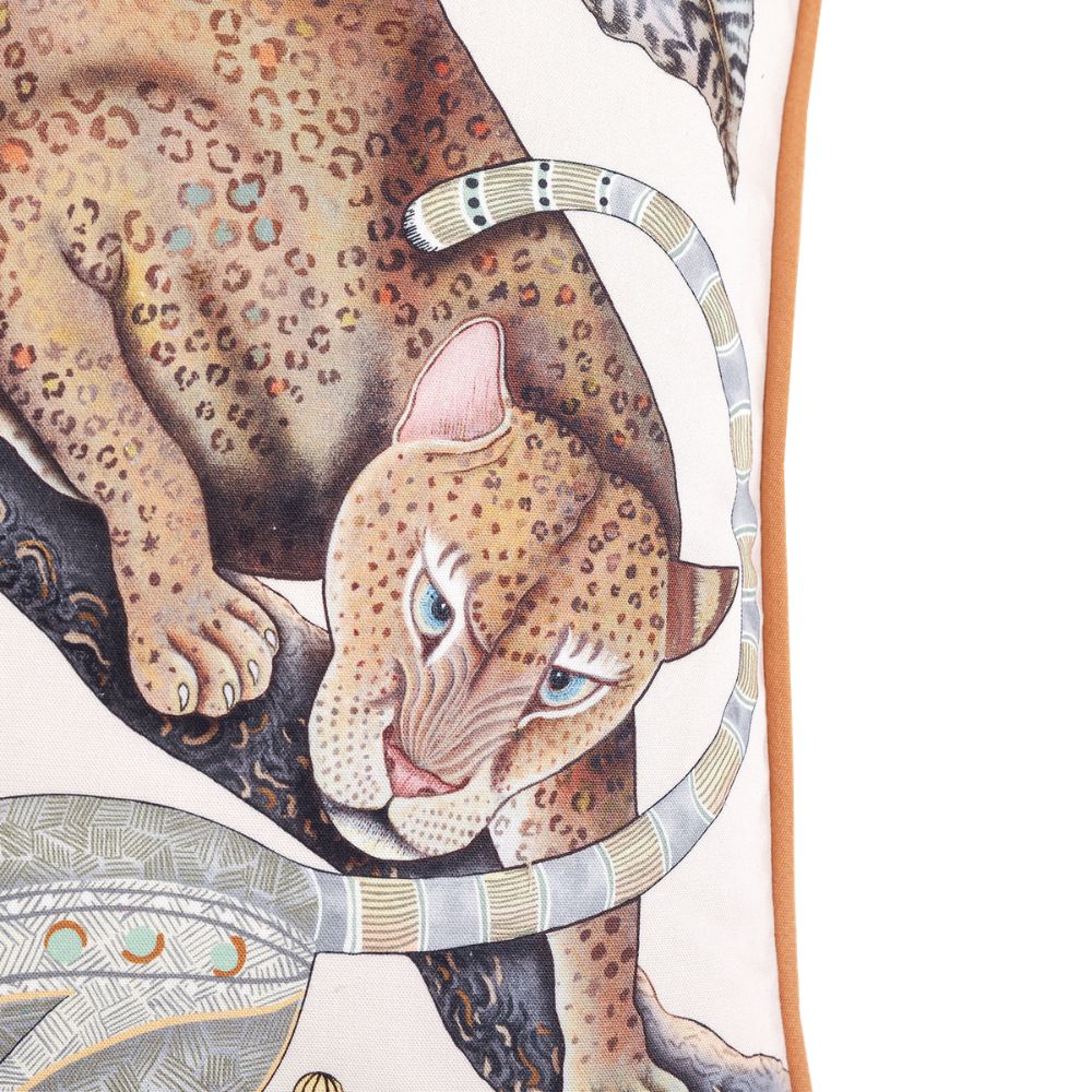 Monkey Tales Cotton Pillow - Pearl