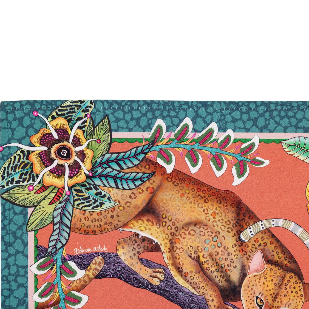 Monkey Tales Napkins (Pair) - Coral