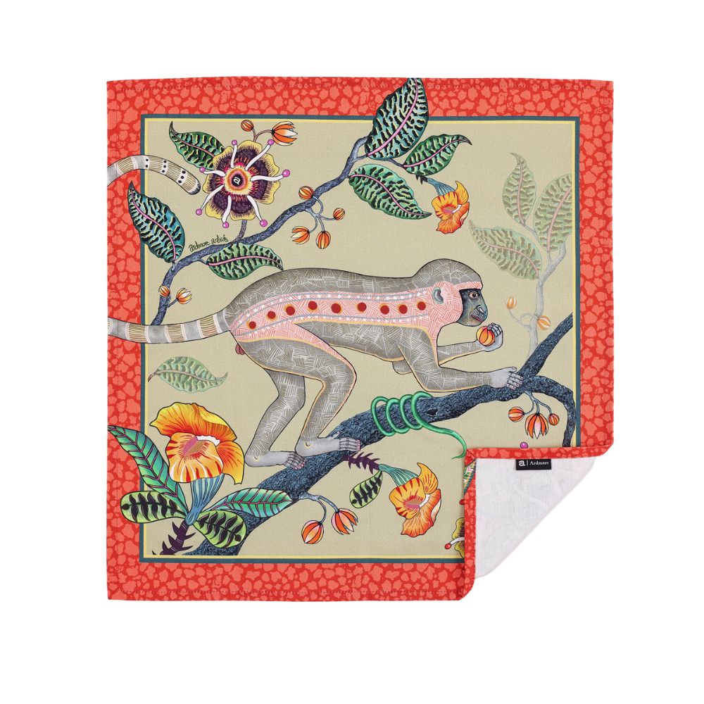 Meandering Monkey Tales Napkins (Pair) - Delta