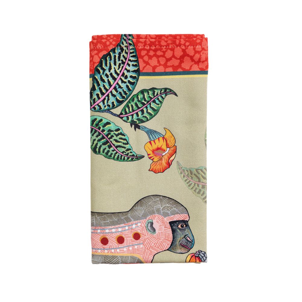 Meandering Monkey Tales Napkins (Pair) - Delta
