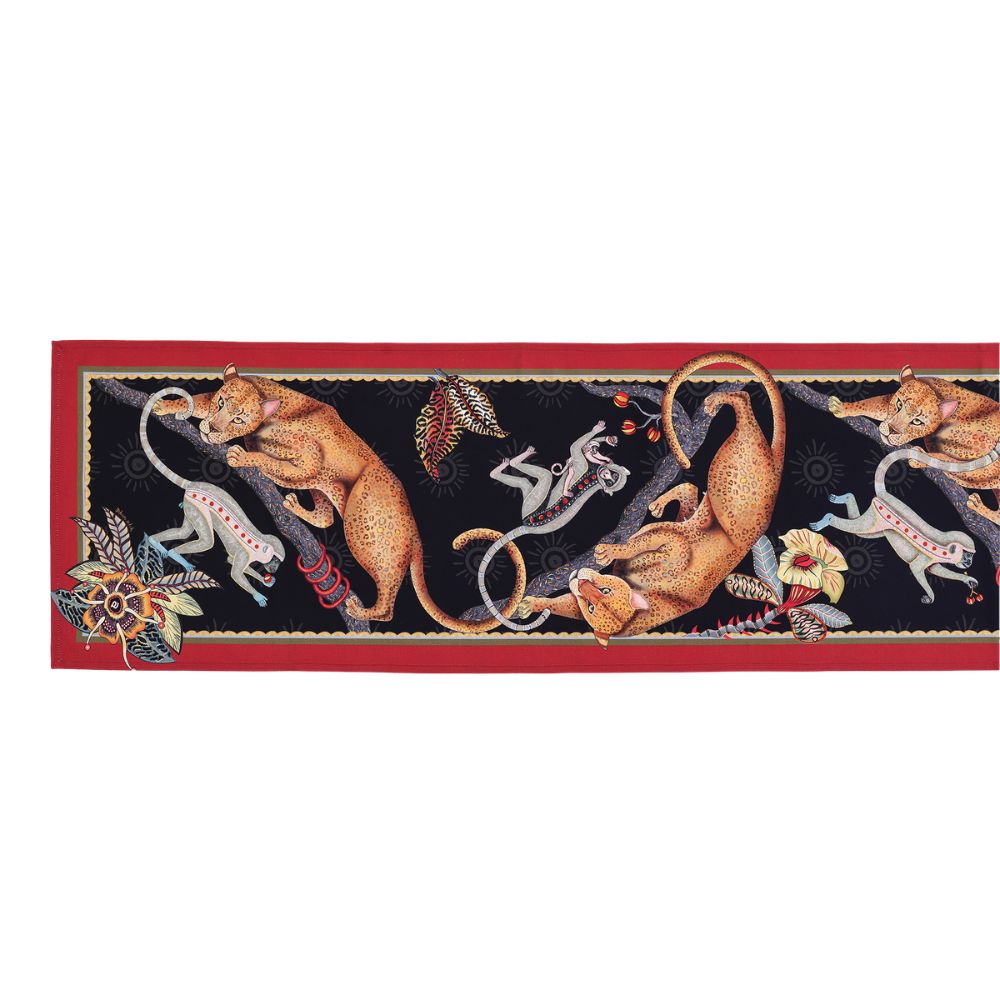 Monkey Tales Cotton Table Runner - Night