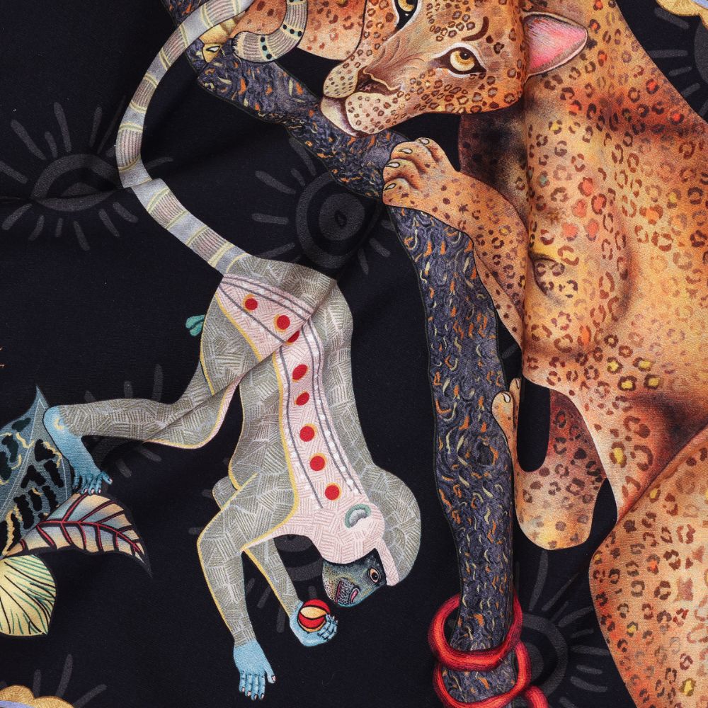 Monkey Tales Cotton Table Runner - Night