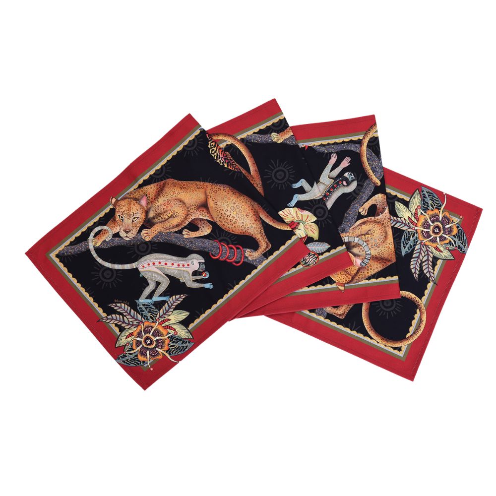 Monkey Tales Cotton Table Runner - Night