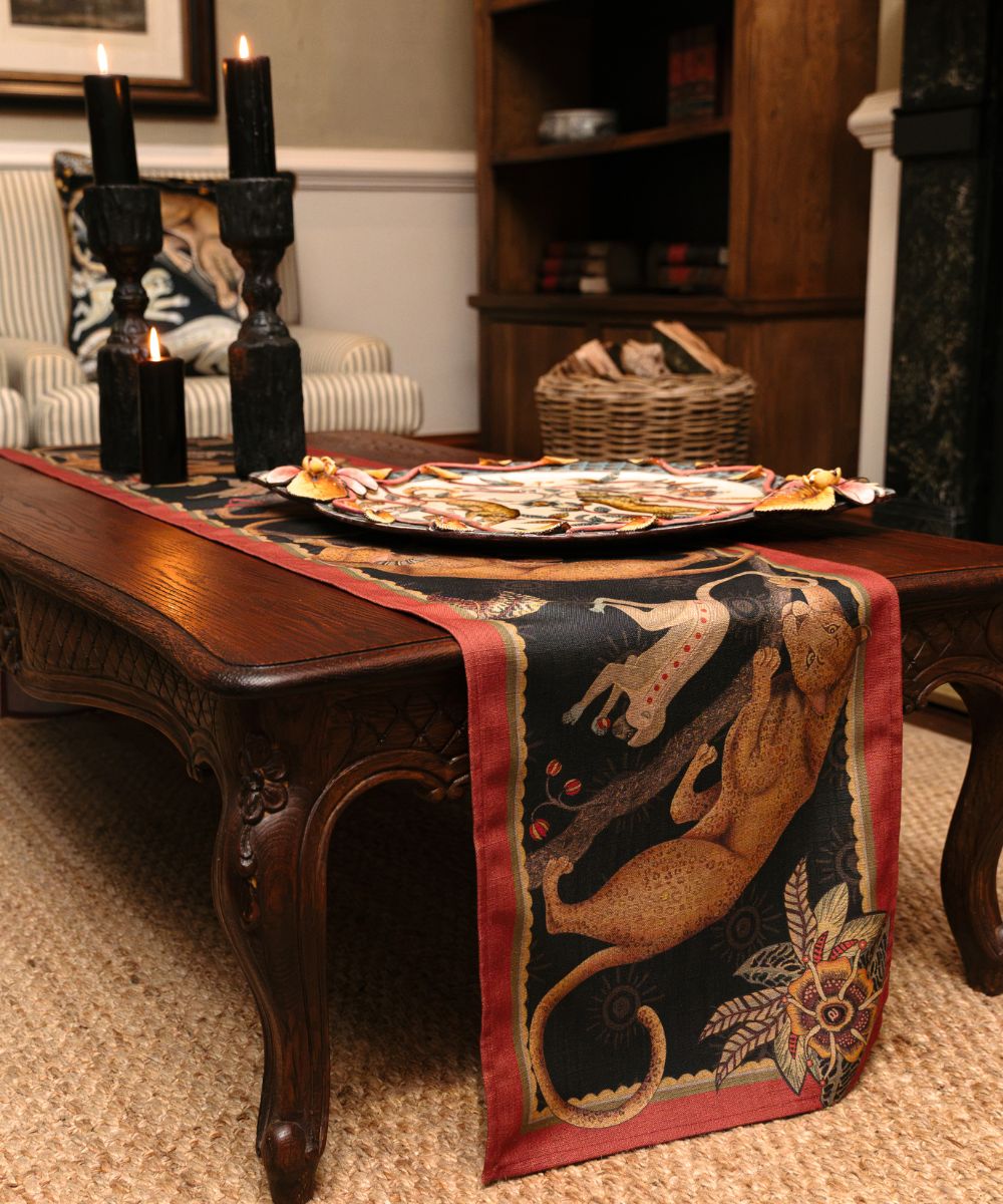 Monkey Tales Linaza Table Runner - Night