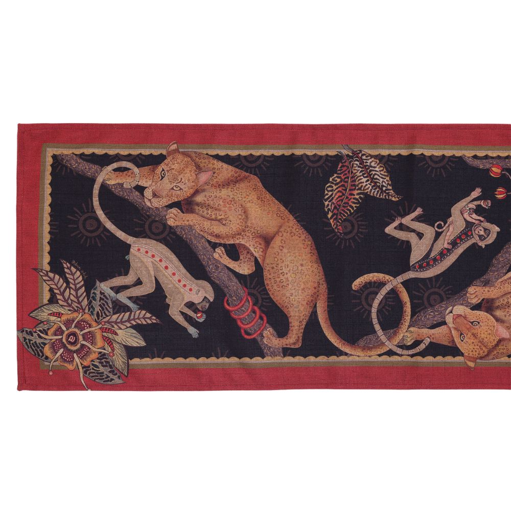 Monkey Tales Linaza Table Runner - Night