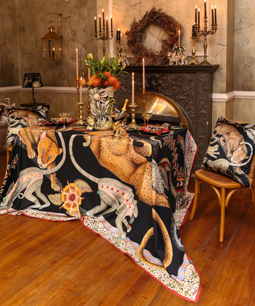 Monkey Tales Cotton Tablecloth - Night