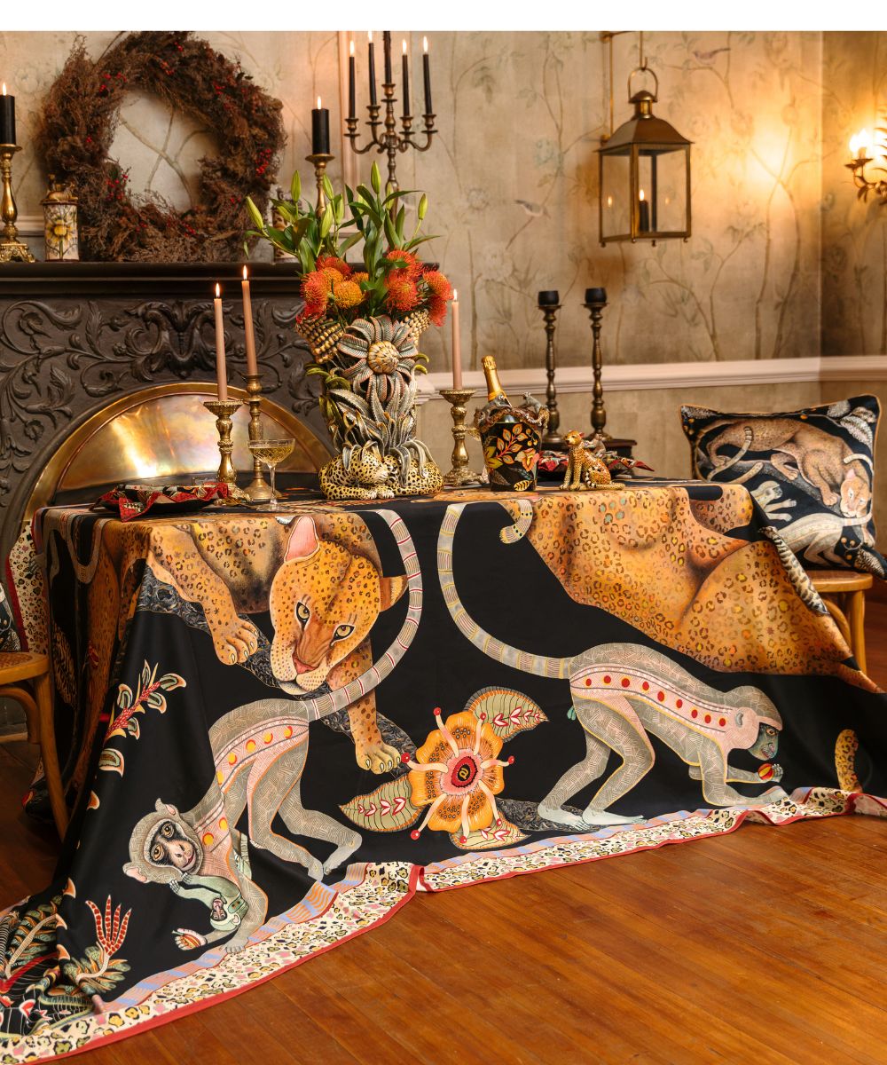 Monkey Tales Cotton Tablecloth - Night