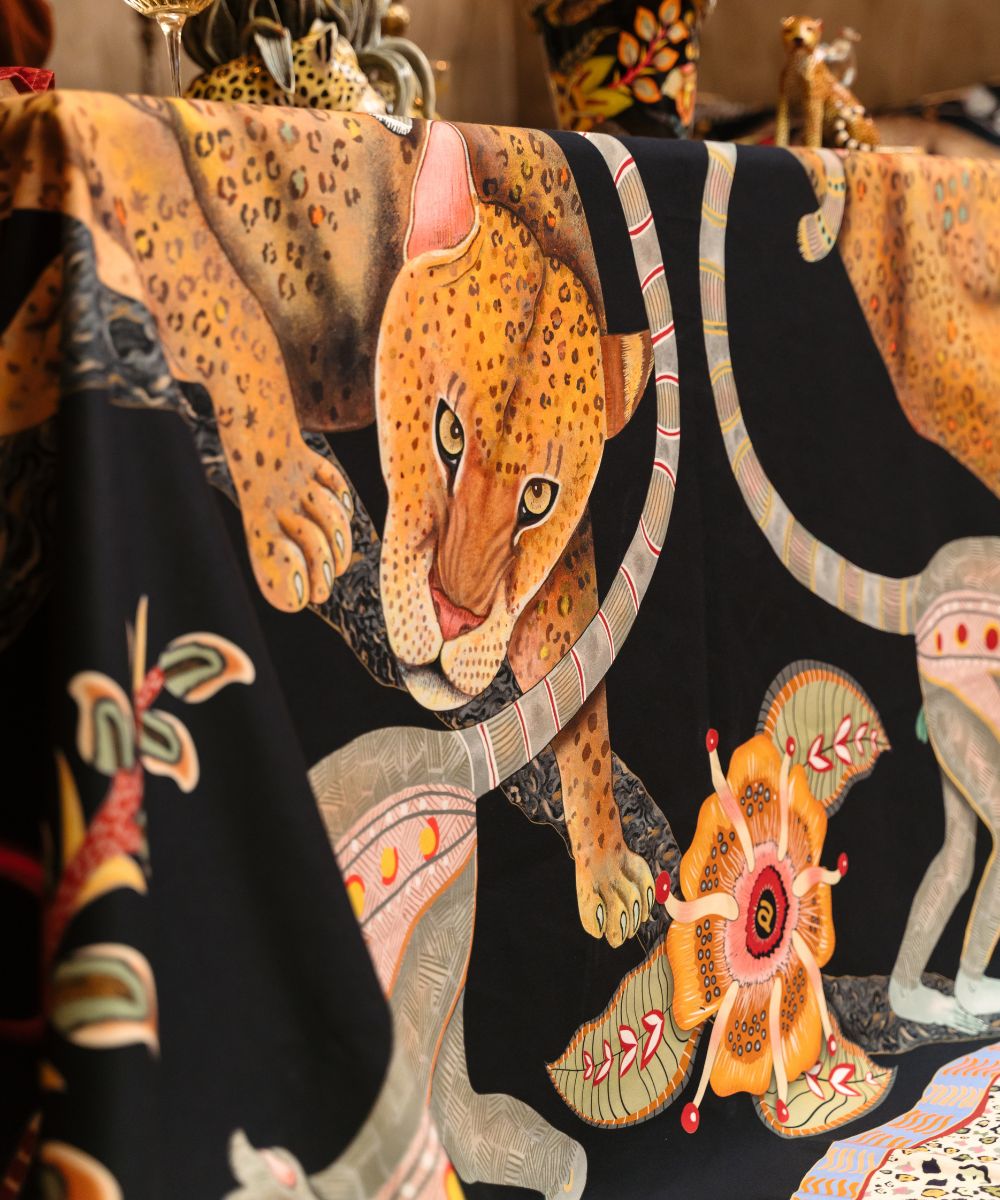 Monkey Tales Cotton Tablecloth - Night